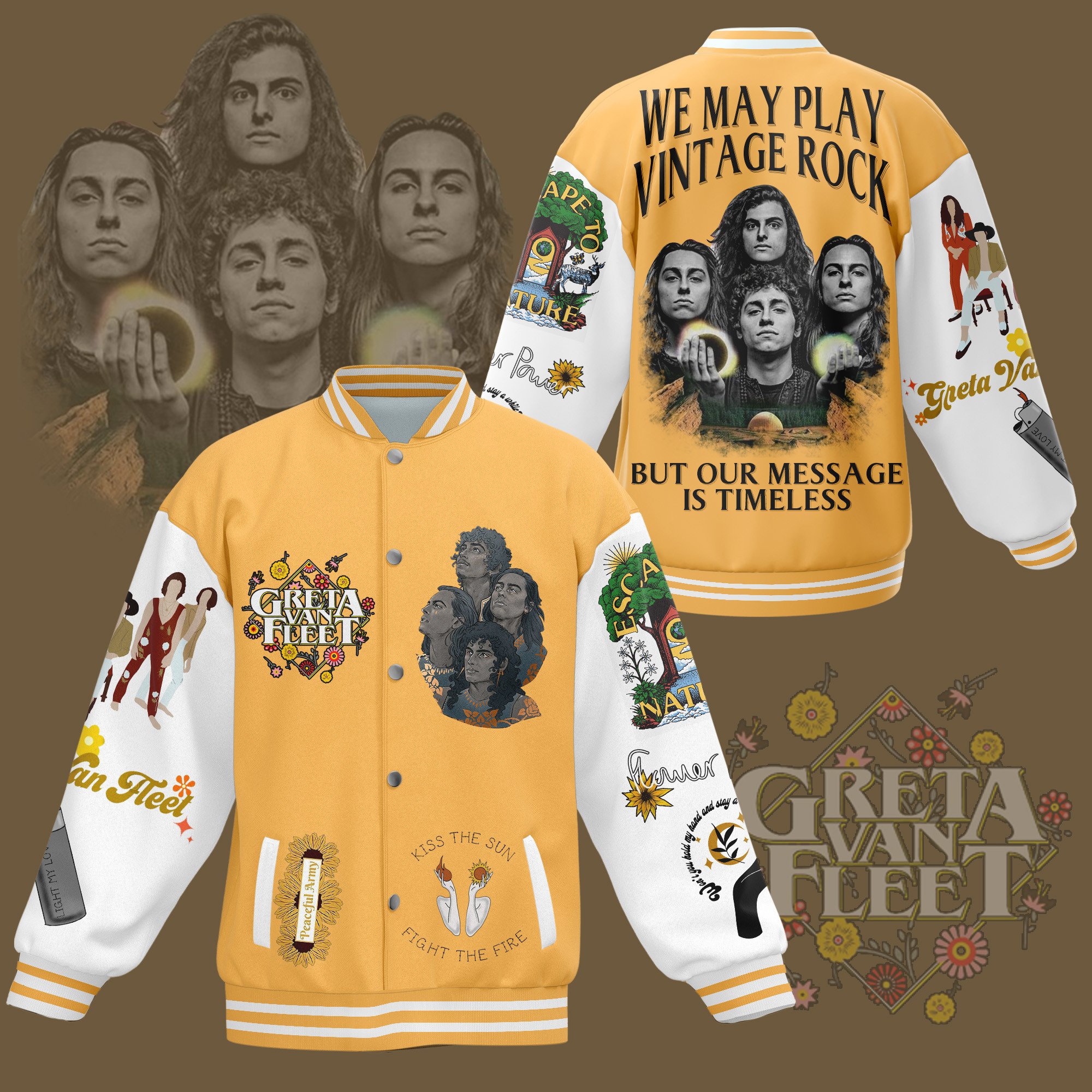 comfimerch greta van fleet new bomber baseball jacket for fan 7hztn