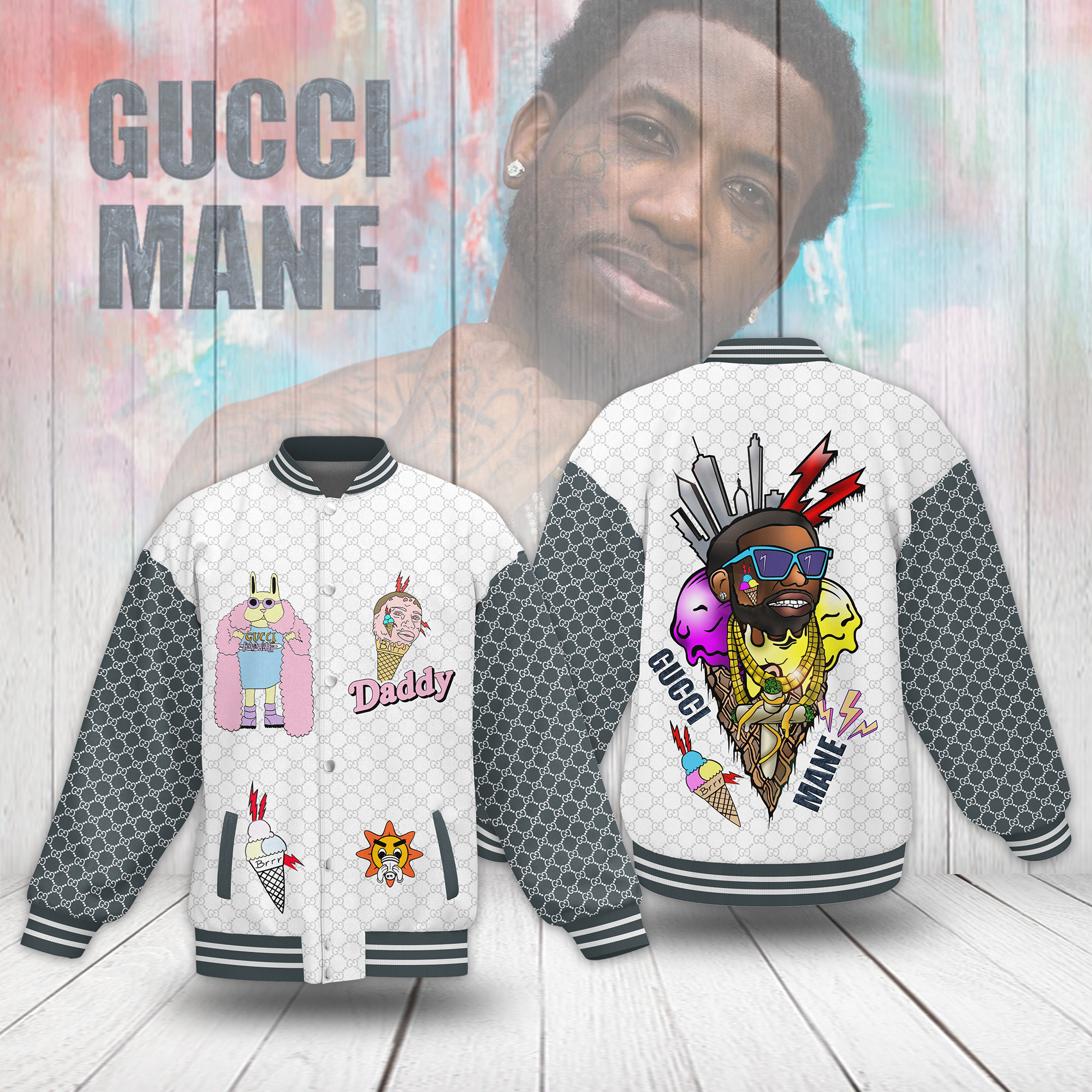 comfimerch gucci mane new bomber baseball jacket for fan tc3kh