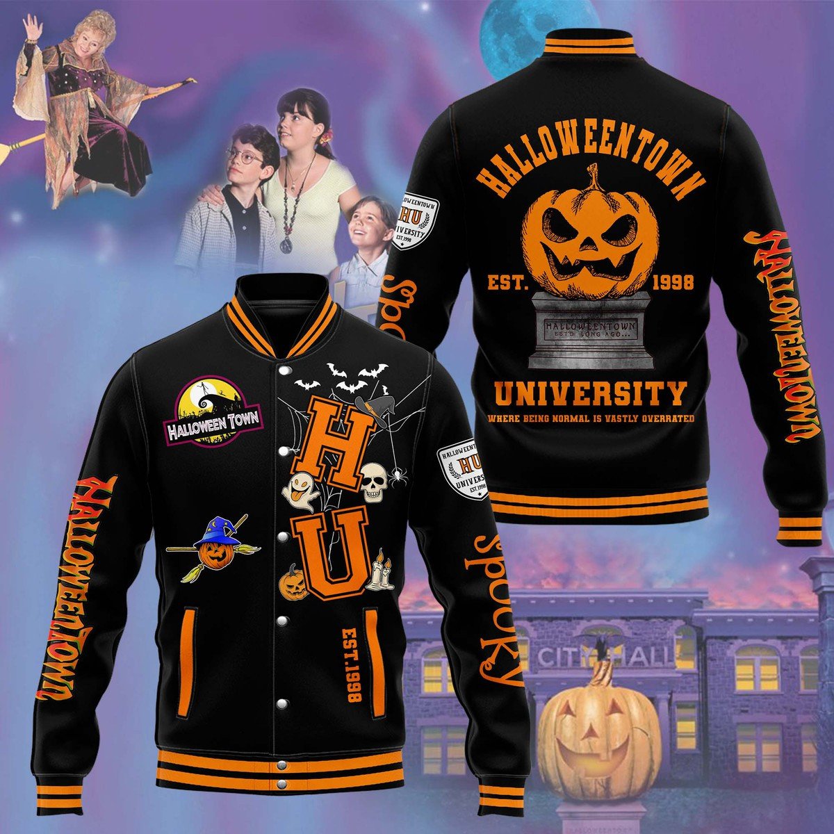 comfimerch halloweentown new bomber baseball jacket for fan s9ypp