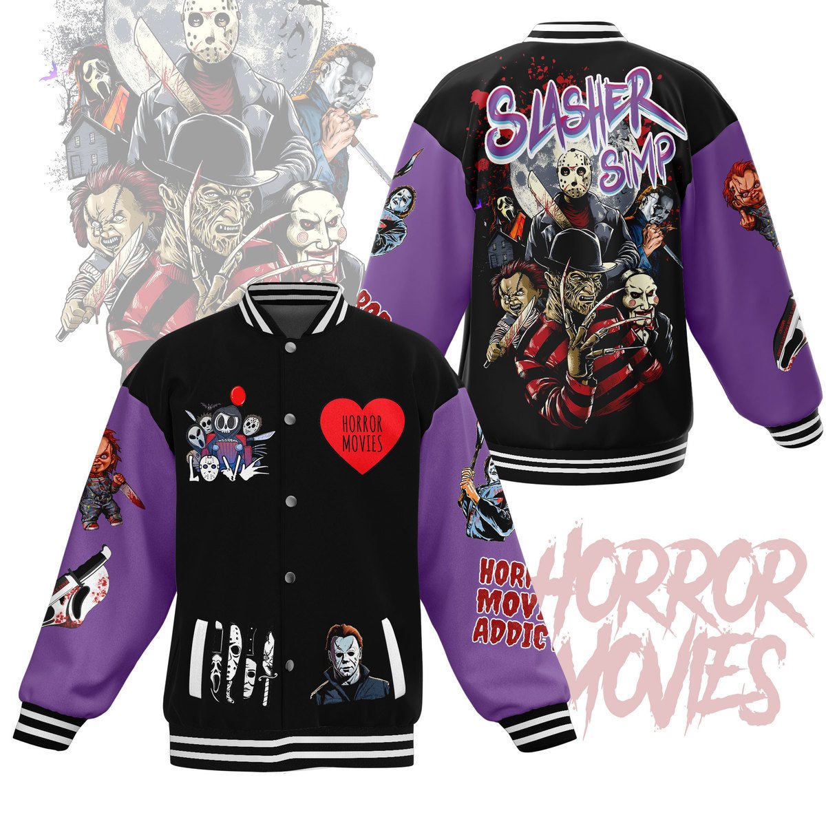 comfimerch horror movies new bomber baseball jacket for fan 3nipx