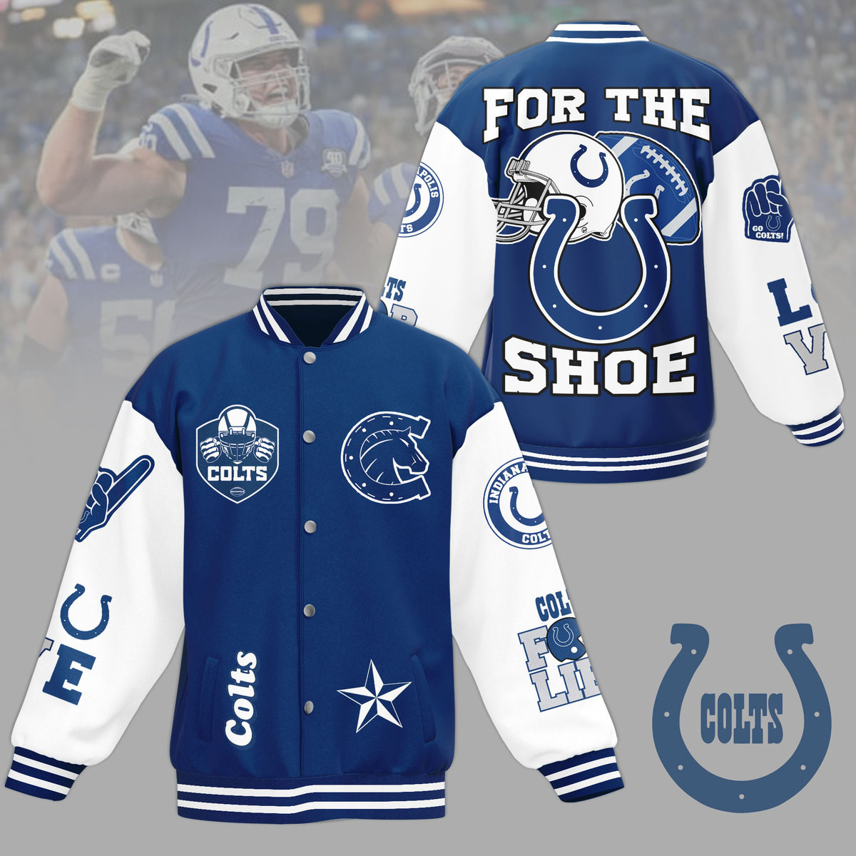 comfimerch indianapolis colts nfl new bomber baseball jacket for fan x8hol