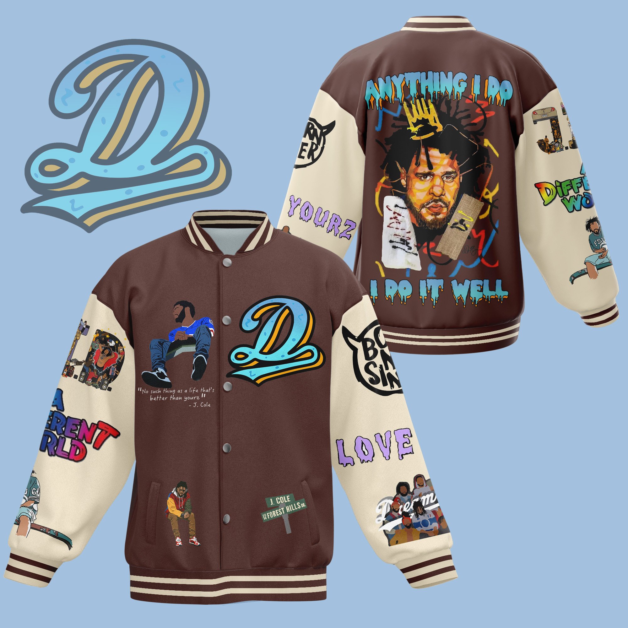 comfimerch j cole new bomber baseball jacket for fan wypsp