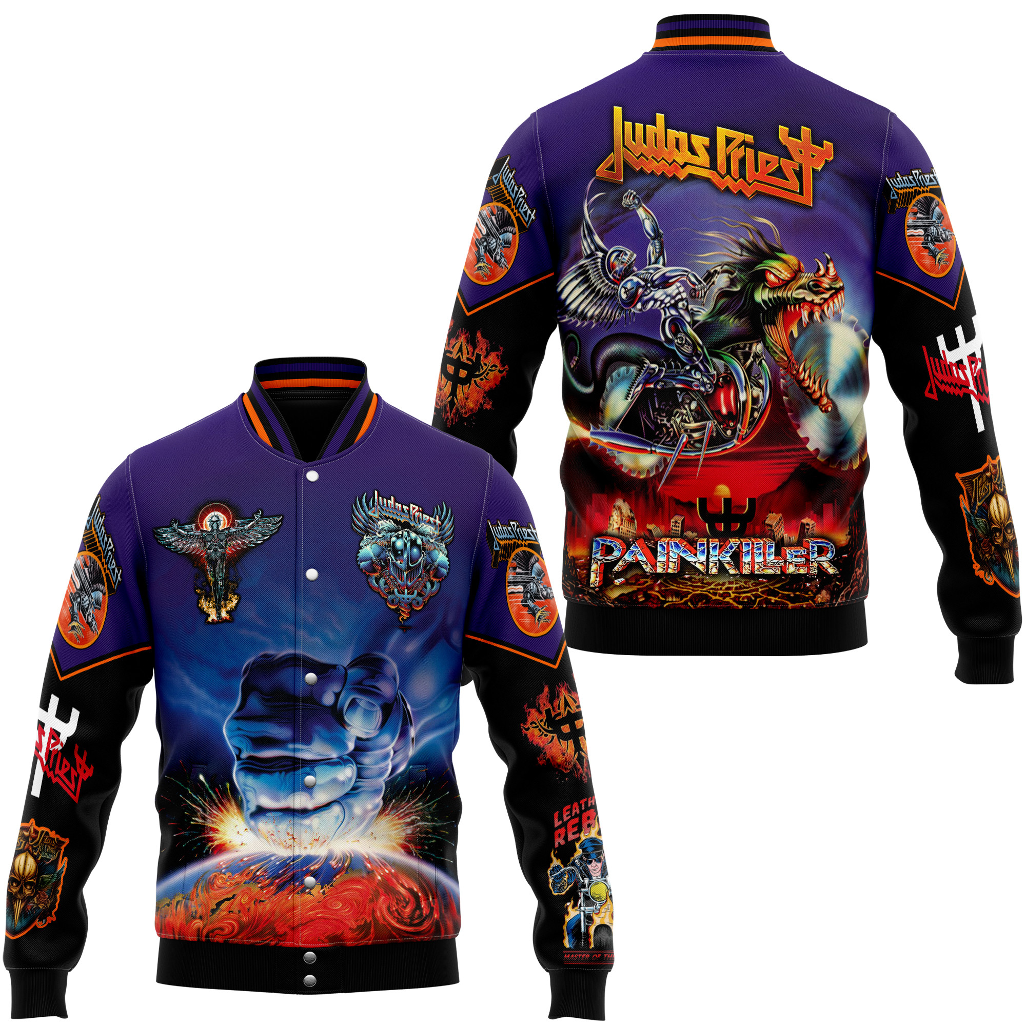 comfimerch judas priest new bomber baseball jacket for fan vyaw8