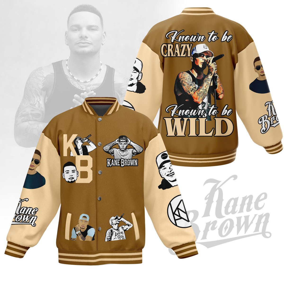 comfimerch kane brown new bomber baseball jacket for fan w5tyy