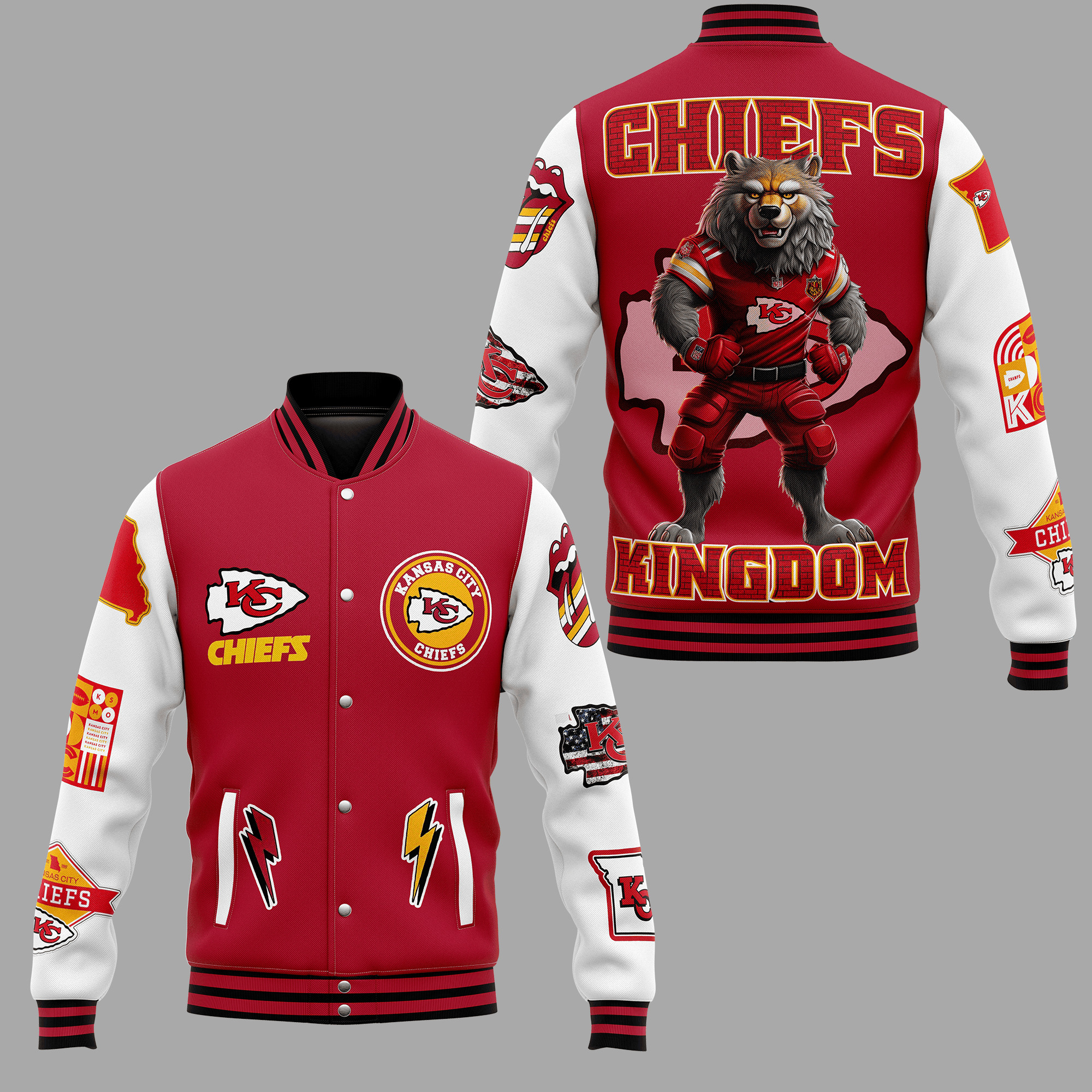 comfimerch kansas city chiefs nfl new bomber baseball jacket for fan bju77