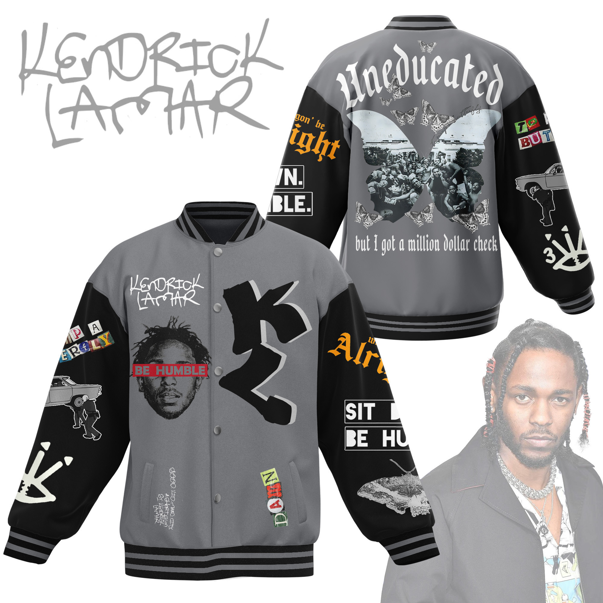 comfimerch kendrick lamar new bomber baseball jacket for fan satbt