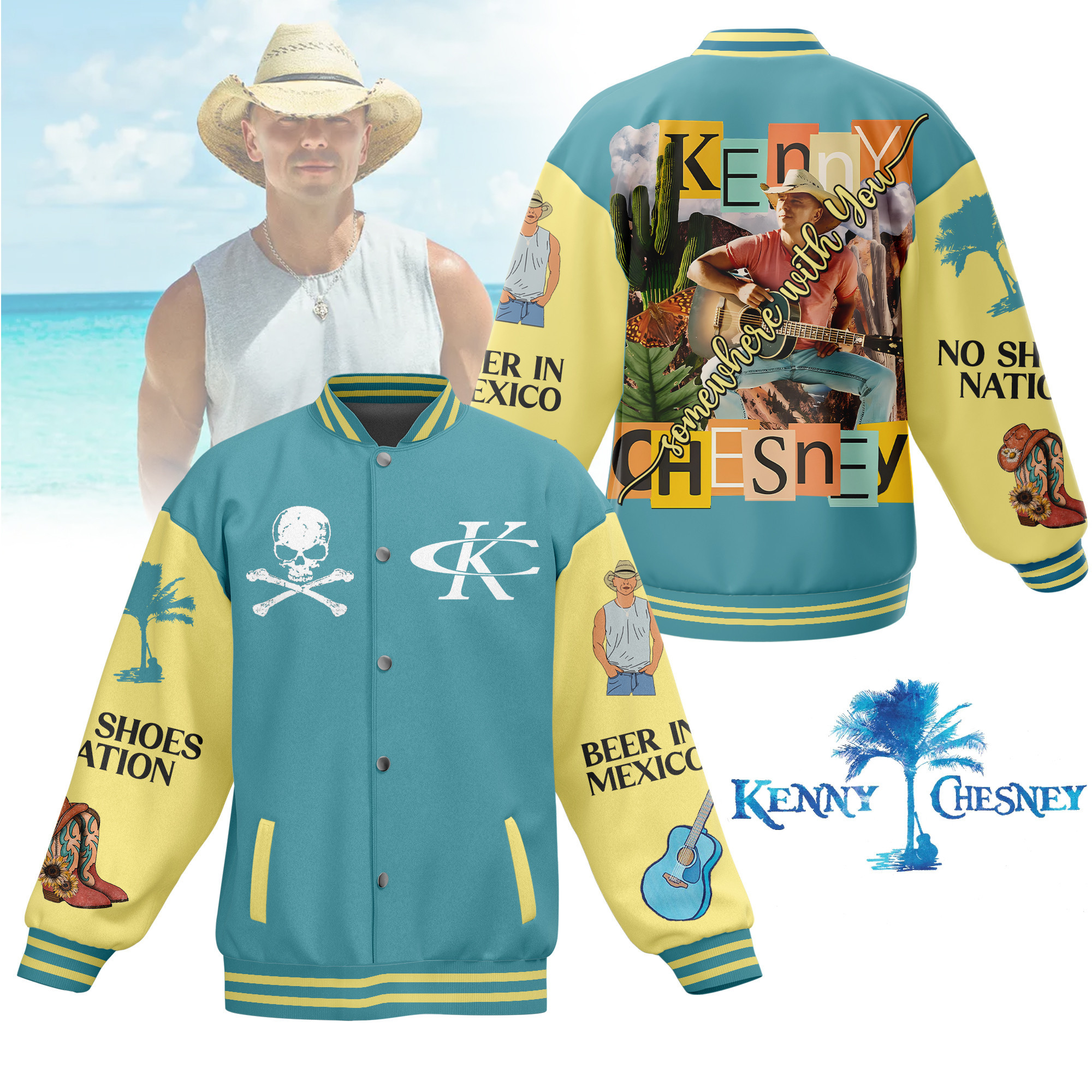 comfimerch kenny chesney new bomber baseball jacket for fan dmkbl