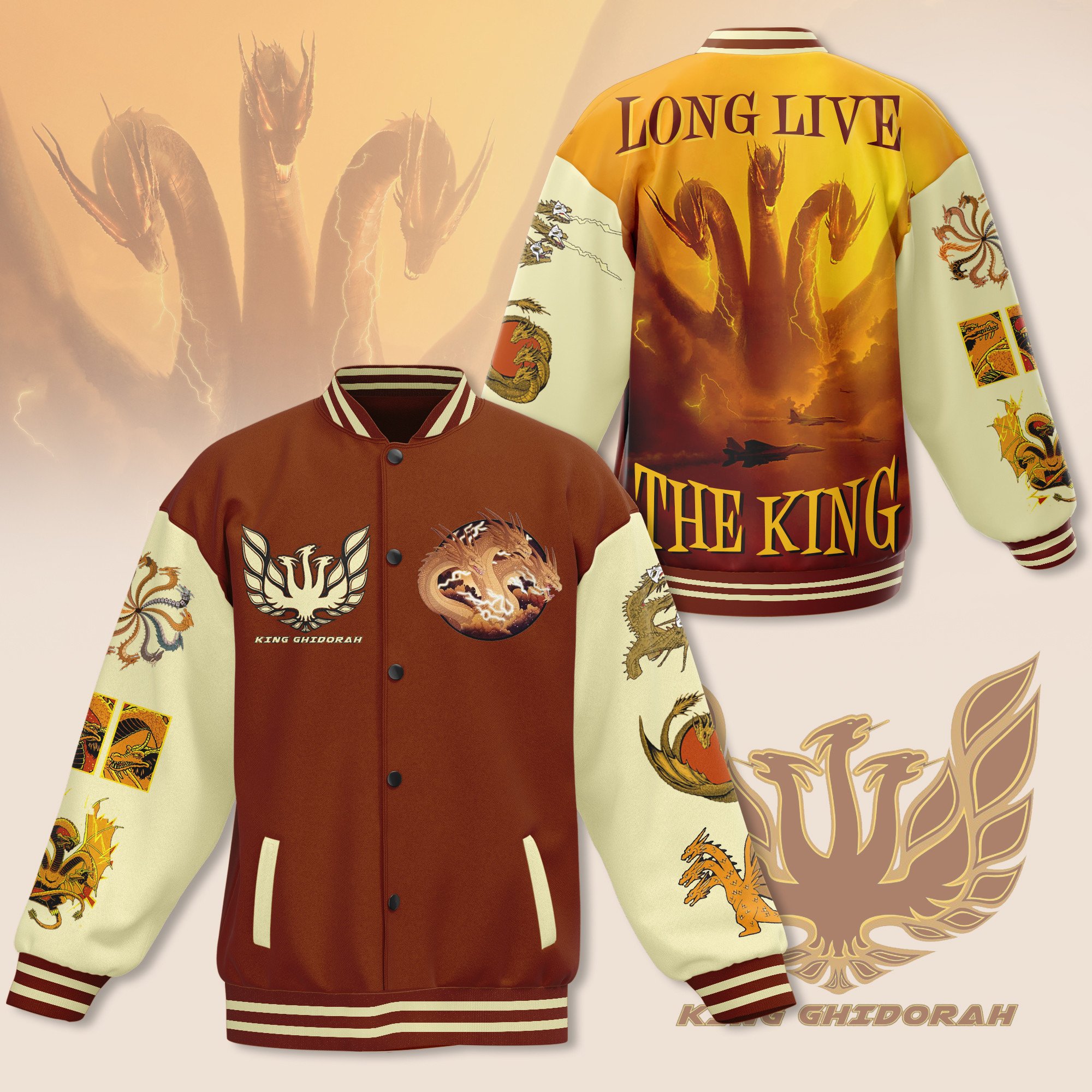 comfimerch king ghidorah new bomber baseball jacket for fan uh6dr