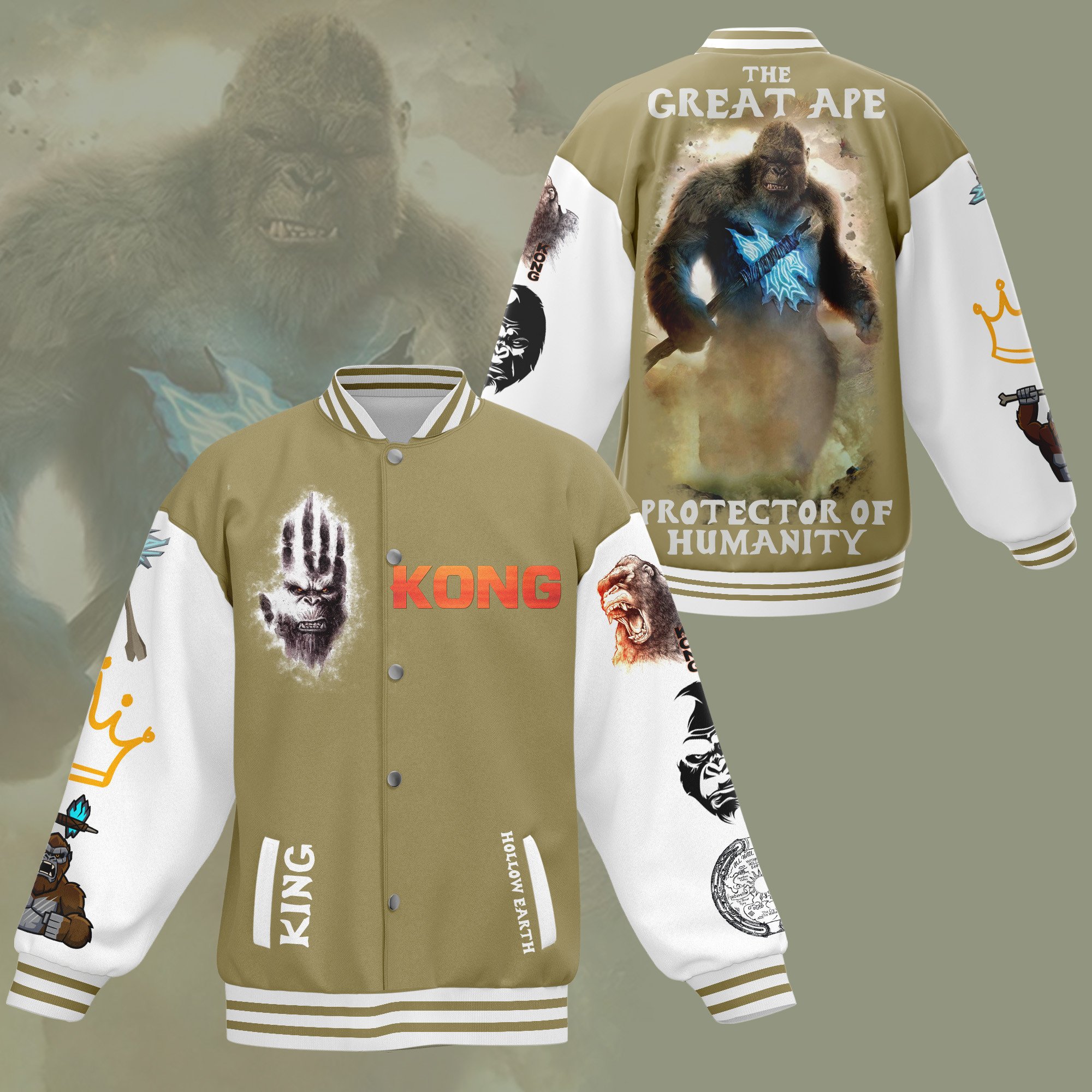 comfimerch king kong new bomber baseball jacket for fan zlfyc