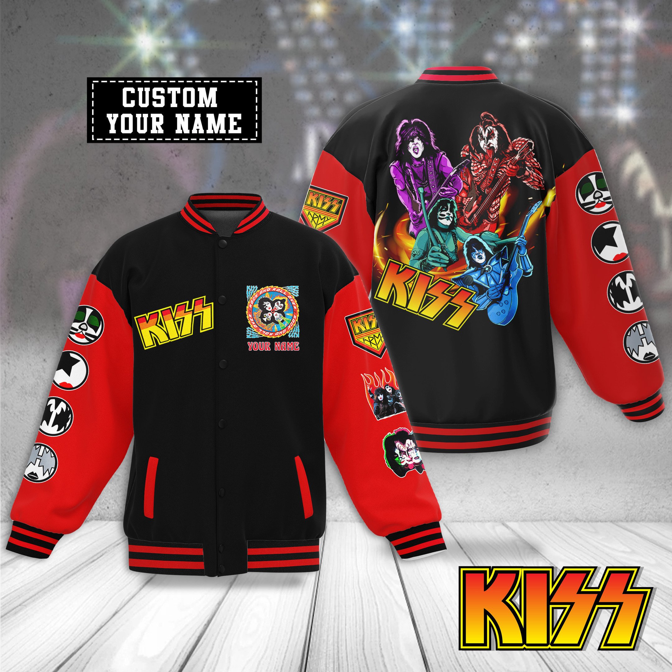 comfimerch kiss new bomber baseball jacket for fan i8nzi