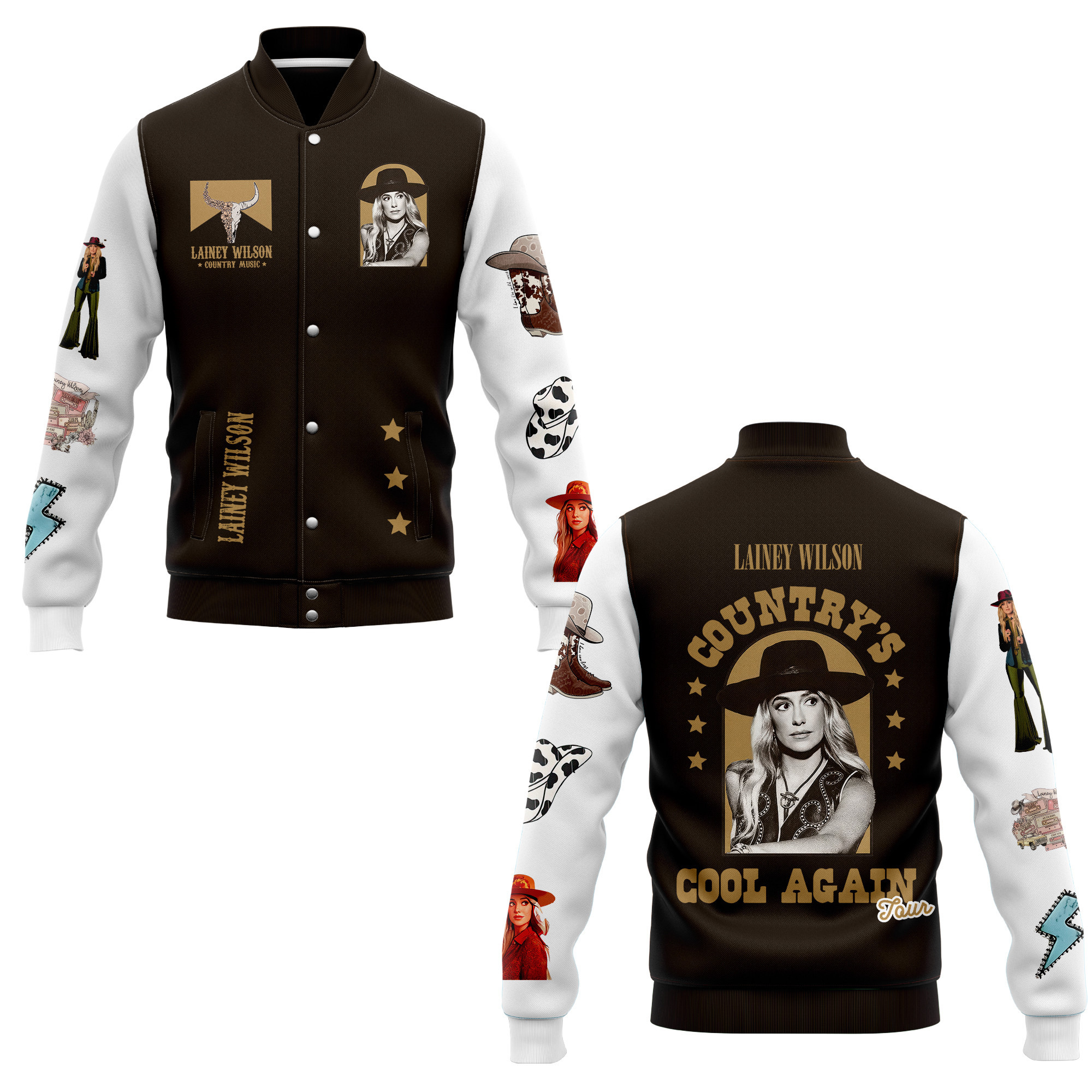 comfimerch lainey wilson new bomber baseball jacket for fan rbir9