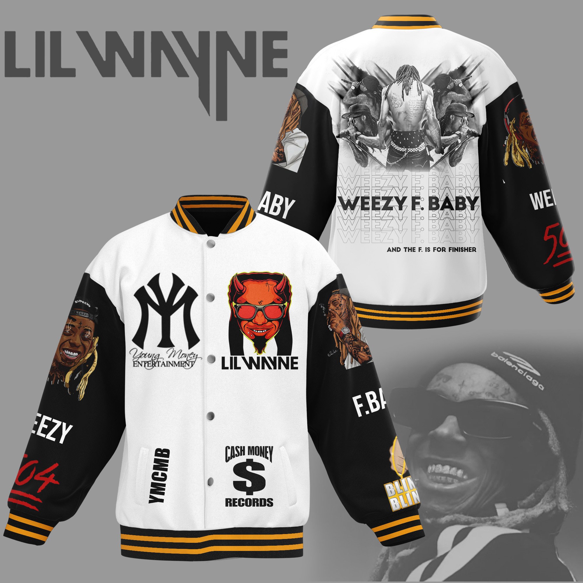 comfimerch lil wayne new bomber baseball jacket for fan cg0e6