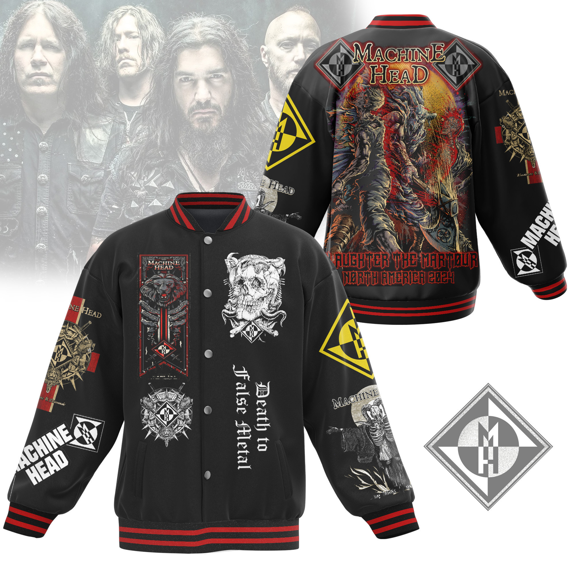 comfimerch machine head new bomber baseball jacket for fan yqmkr