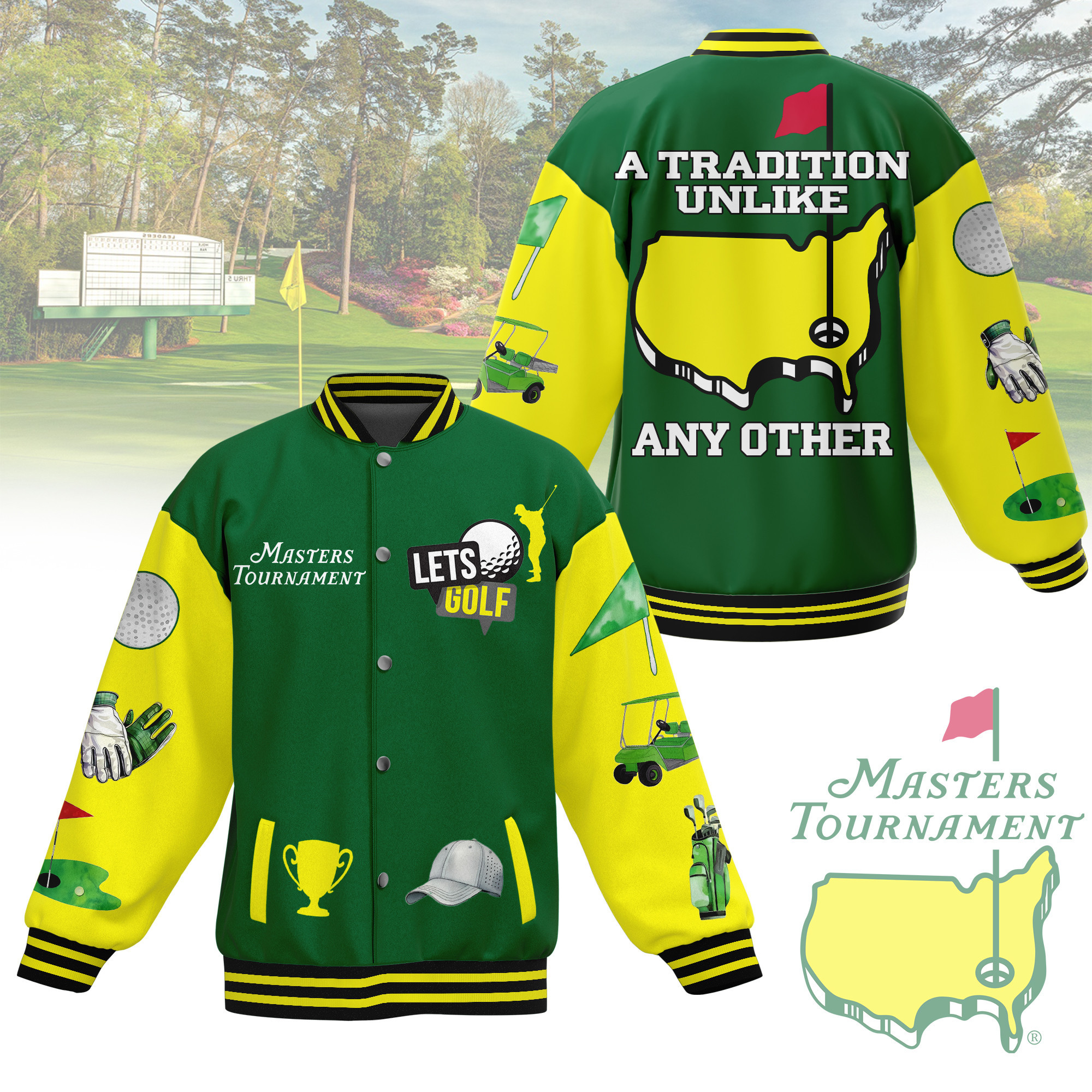 comfimerch masters tournament new bomber baseball jacket for fan lccwh