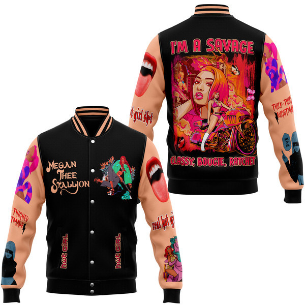 comfimerch megan thee stallionnew bomber baseball jacket for fan ouwsz