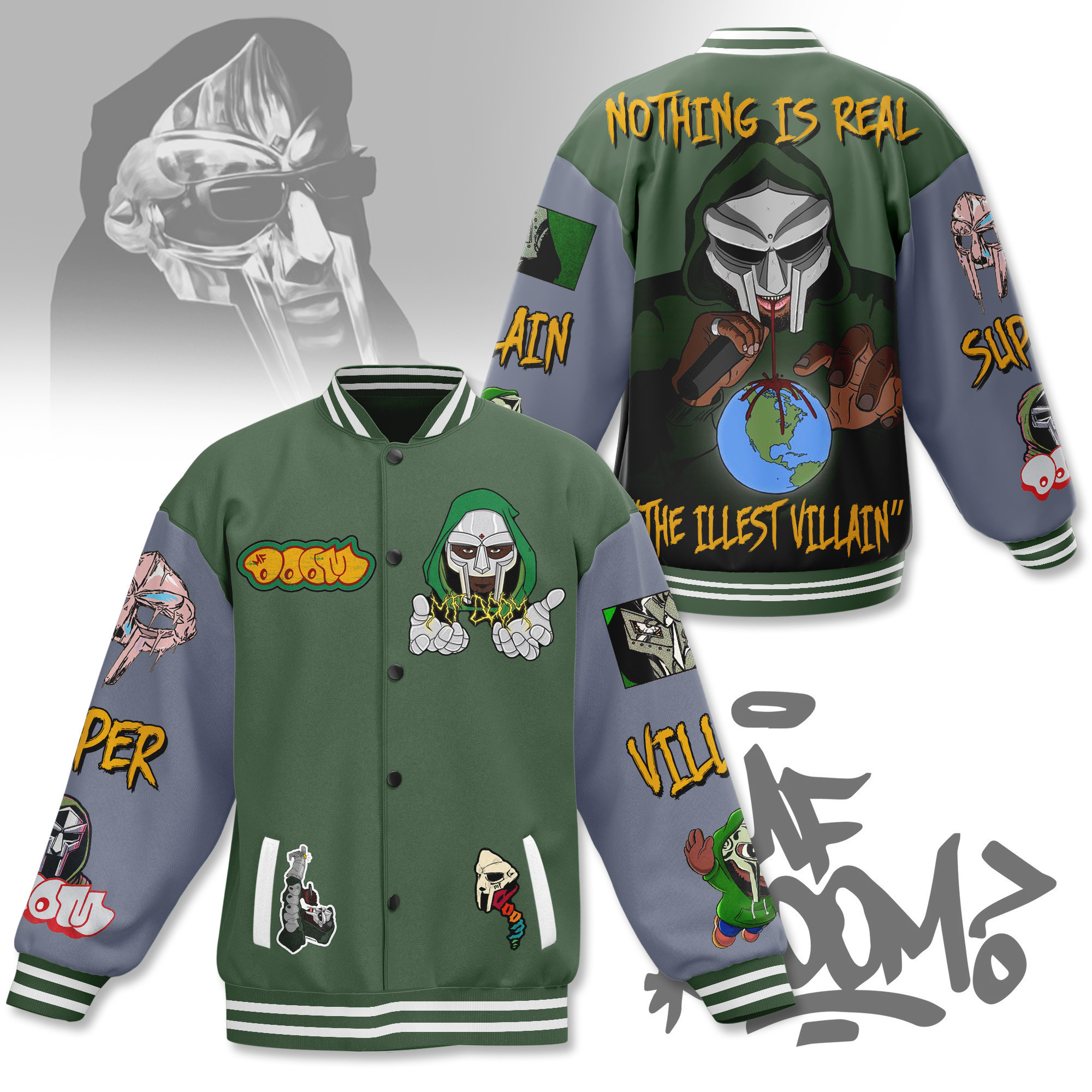 comfimerch mf doom new bomber baseball jacket for fan 6he0e