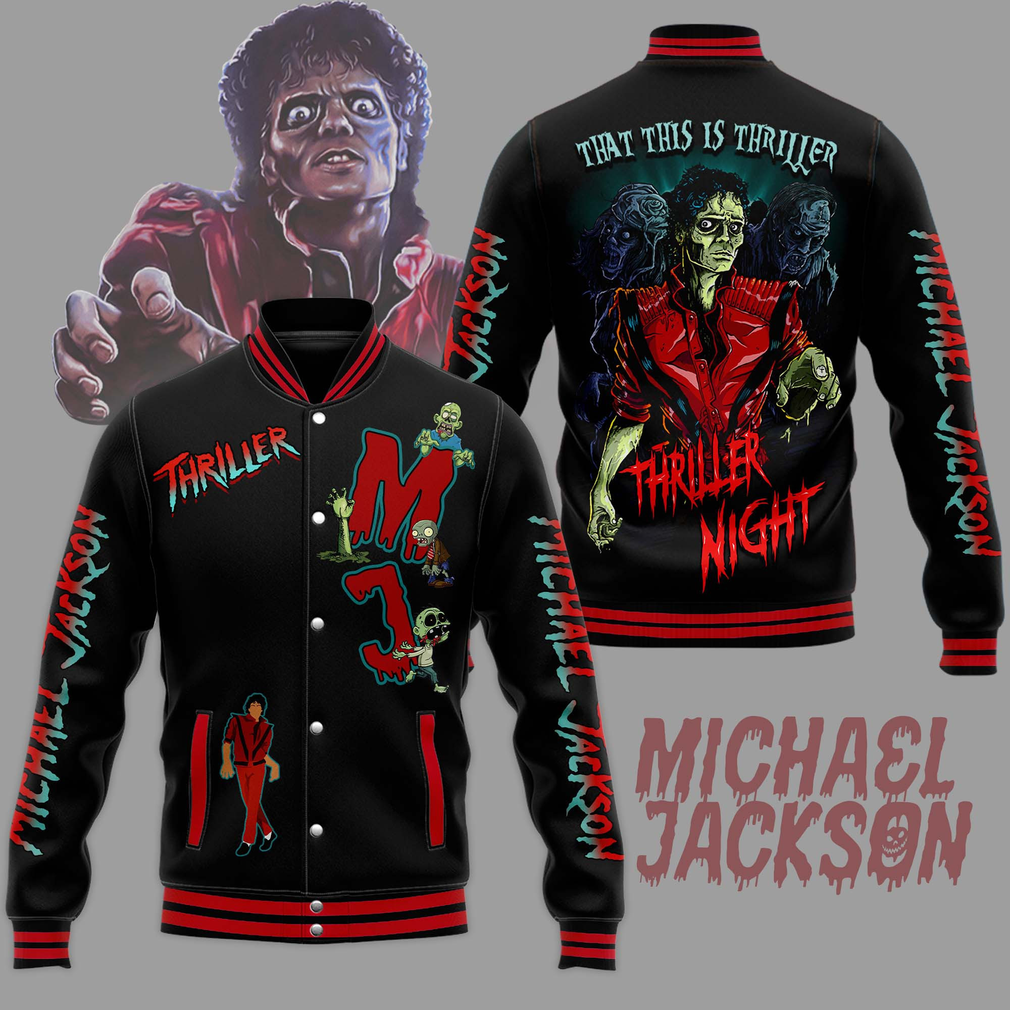 comfimerch michael jackson new bomber baseball jacket for fan vsguc