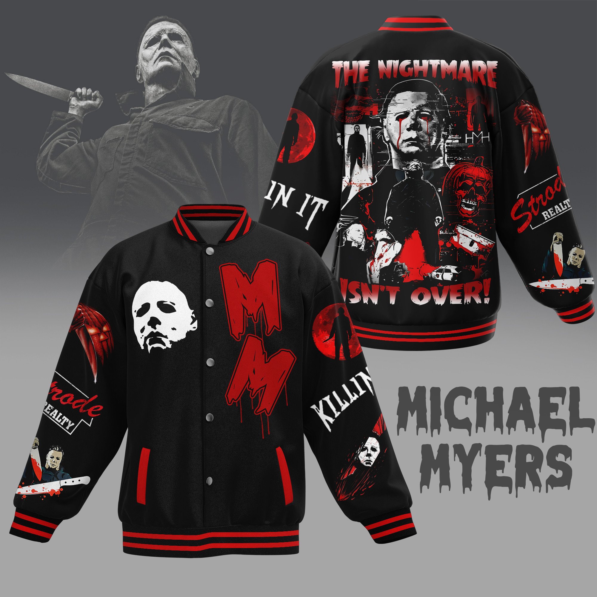 comfimerch michael myers new bomber baseball jacket for fan weran