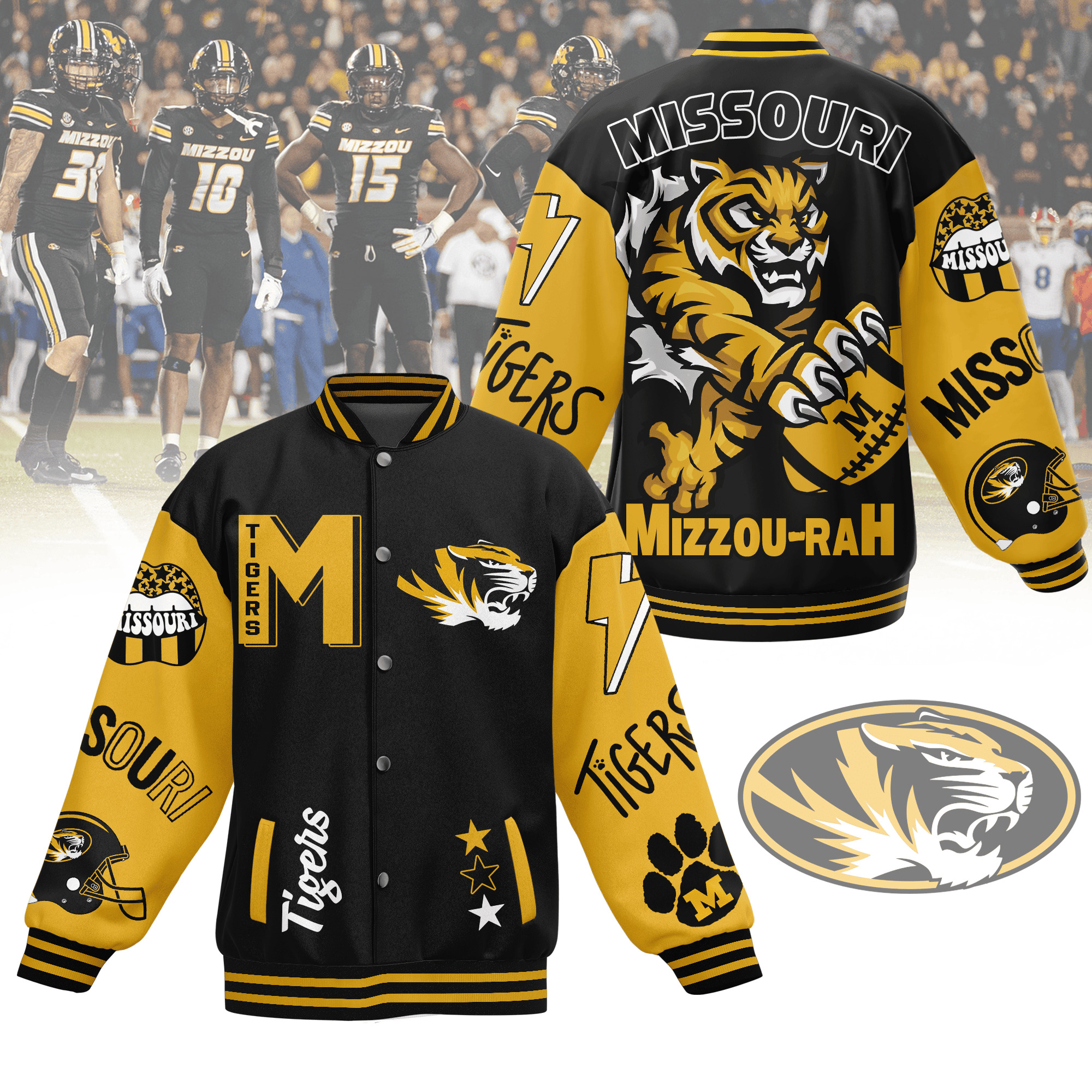 comfimerch missouri tigers ncaa new bomber baseball jacket for fan u2yw2