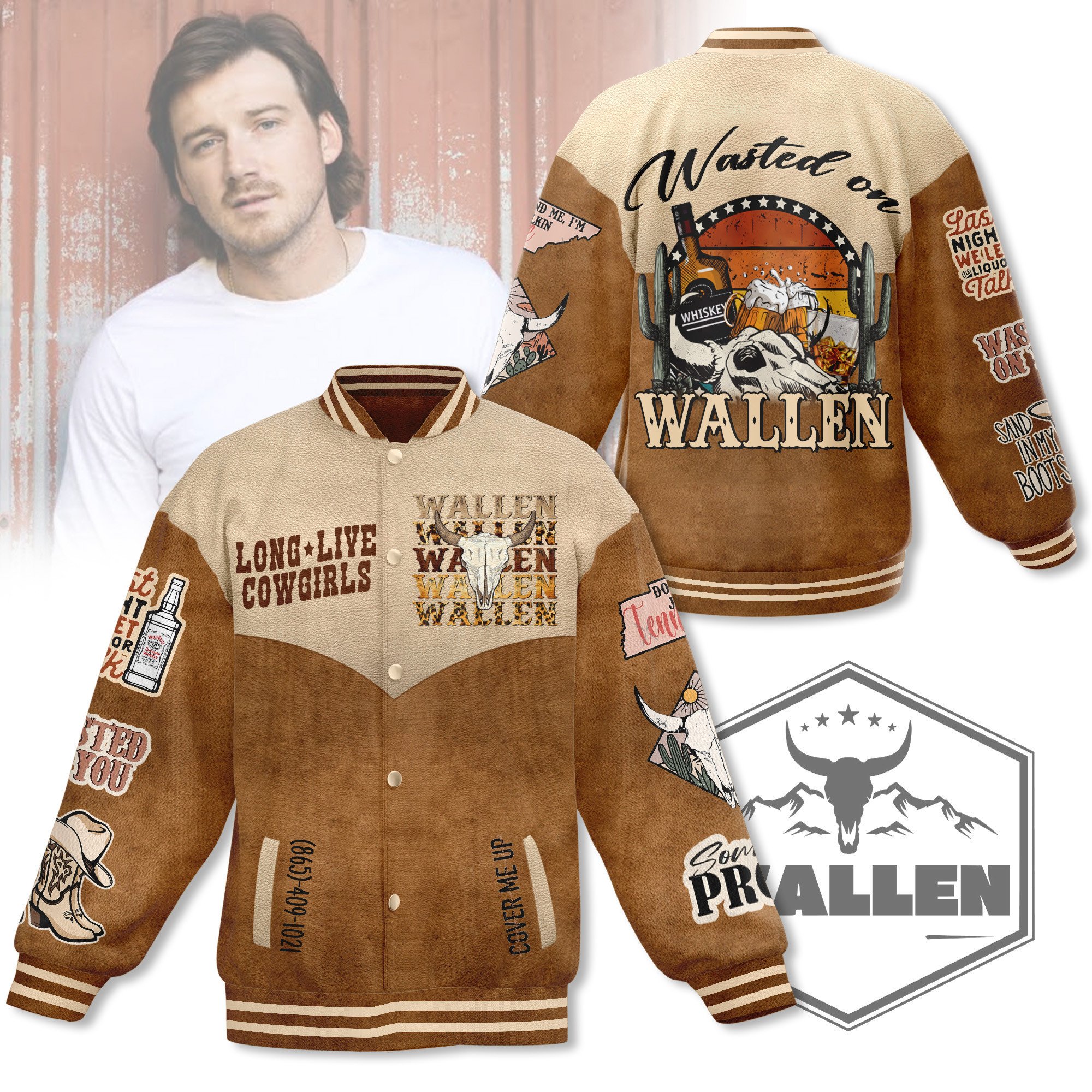 comfimerch morgan wallen new bomber baseball jacket for fan hhc5w