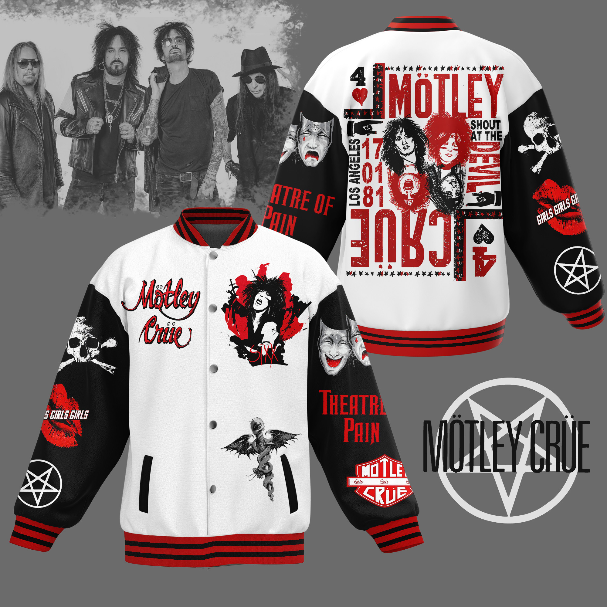 comfimerch motley crue new bomber baseball jacket for fan aimz9