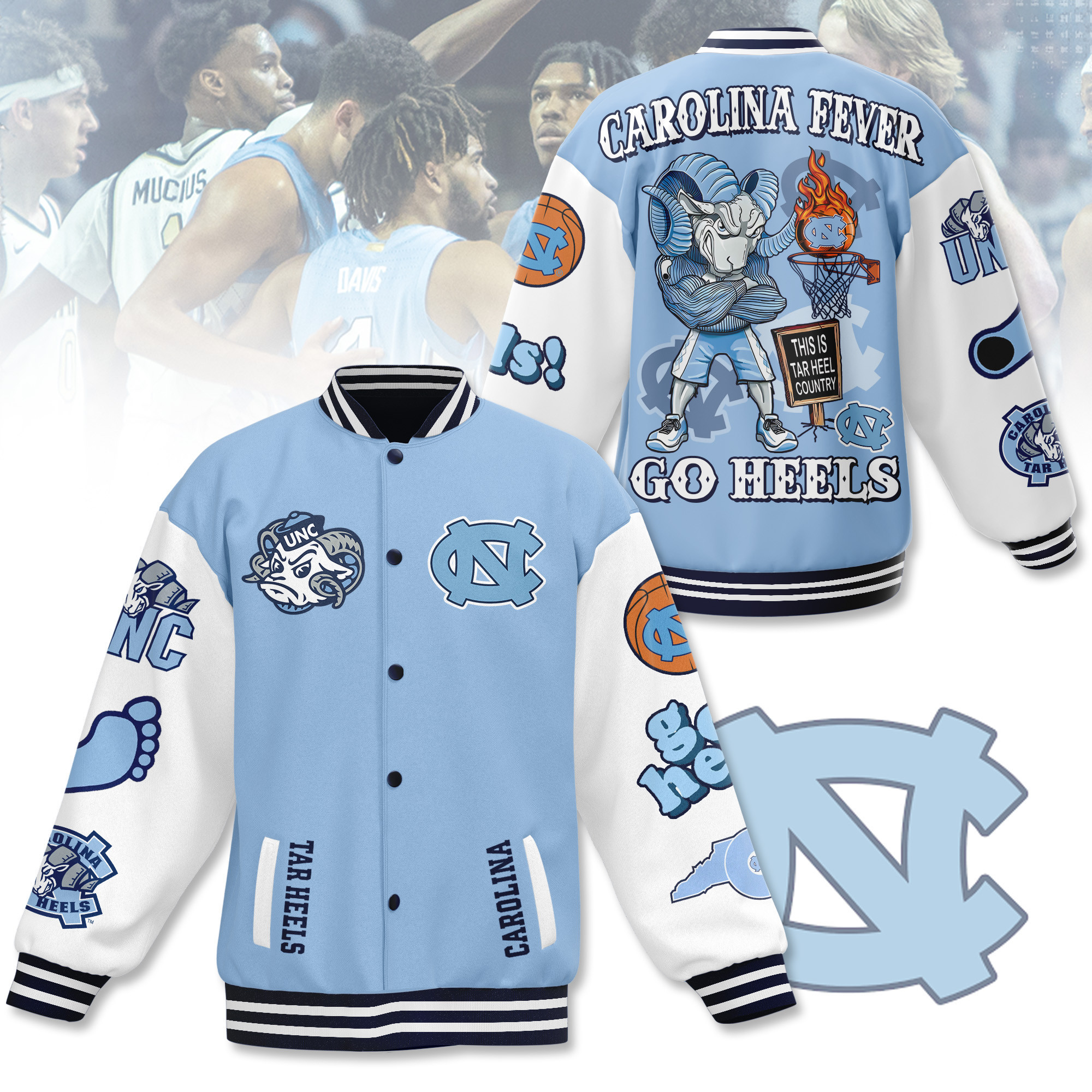 comfimerch north carolina ncaa new bomber baseball jacket for fan ahiz6