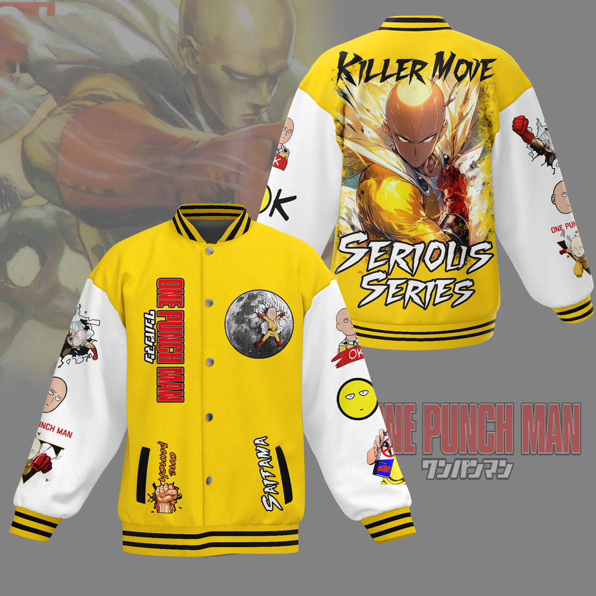 comfimerch one punch man new bomber baseball jacket for fan lyclb