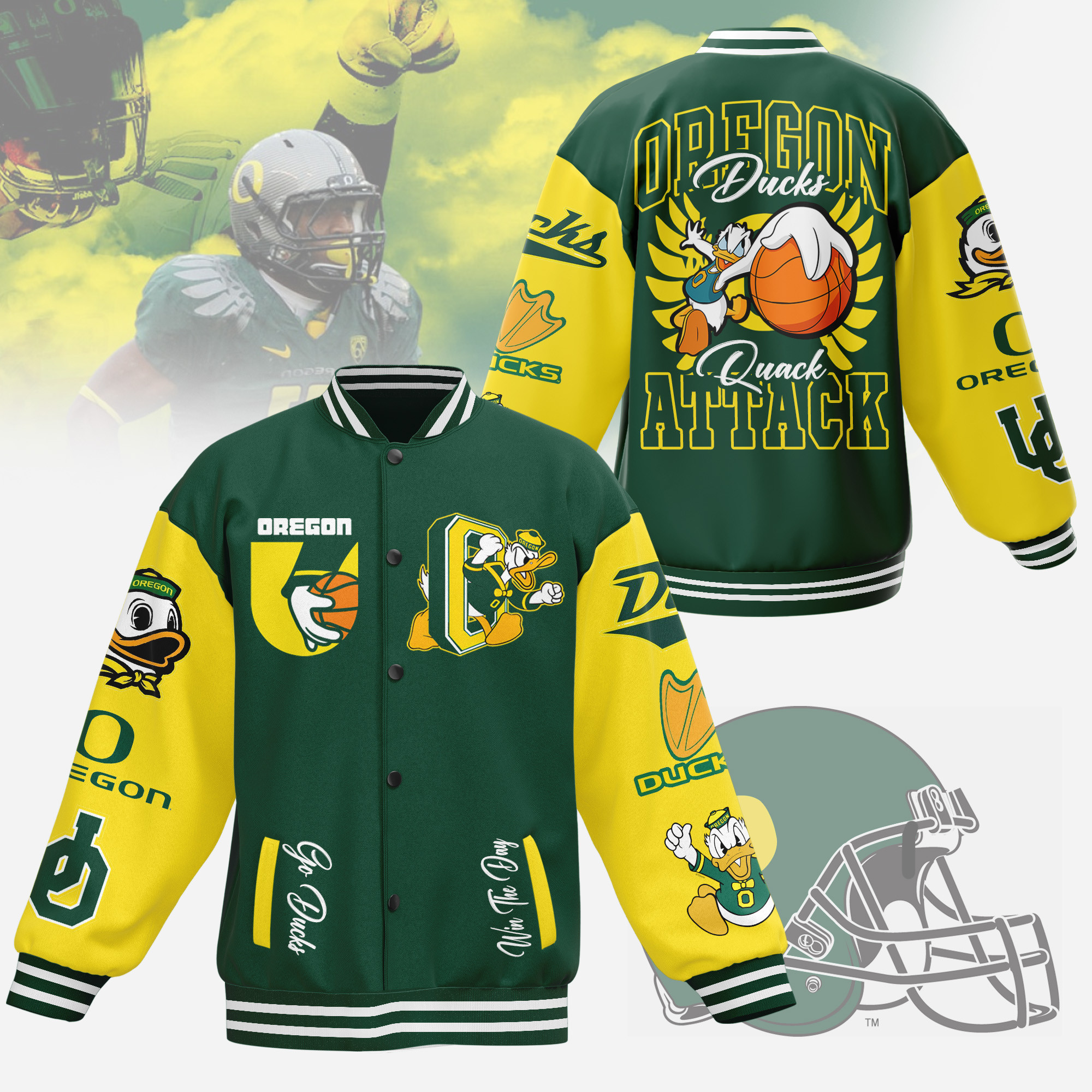 comfimerch oregon ducks ncaa new bomber baseball jacket for fan 9qc71