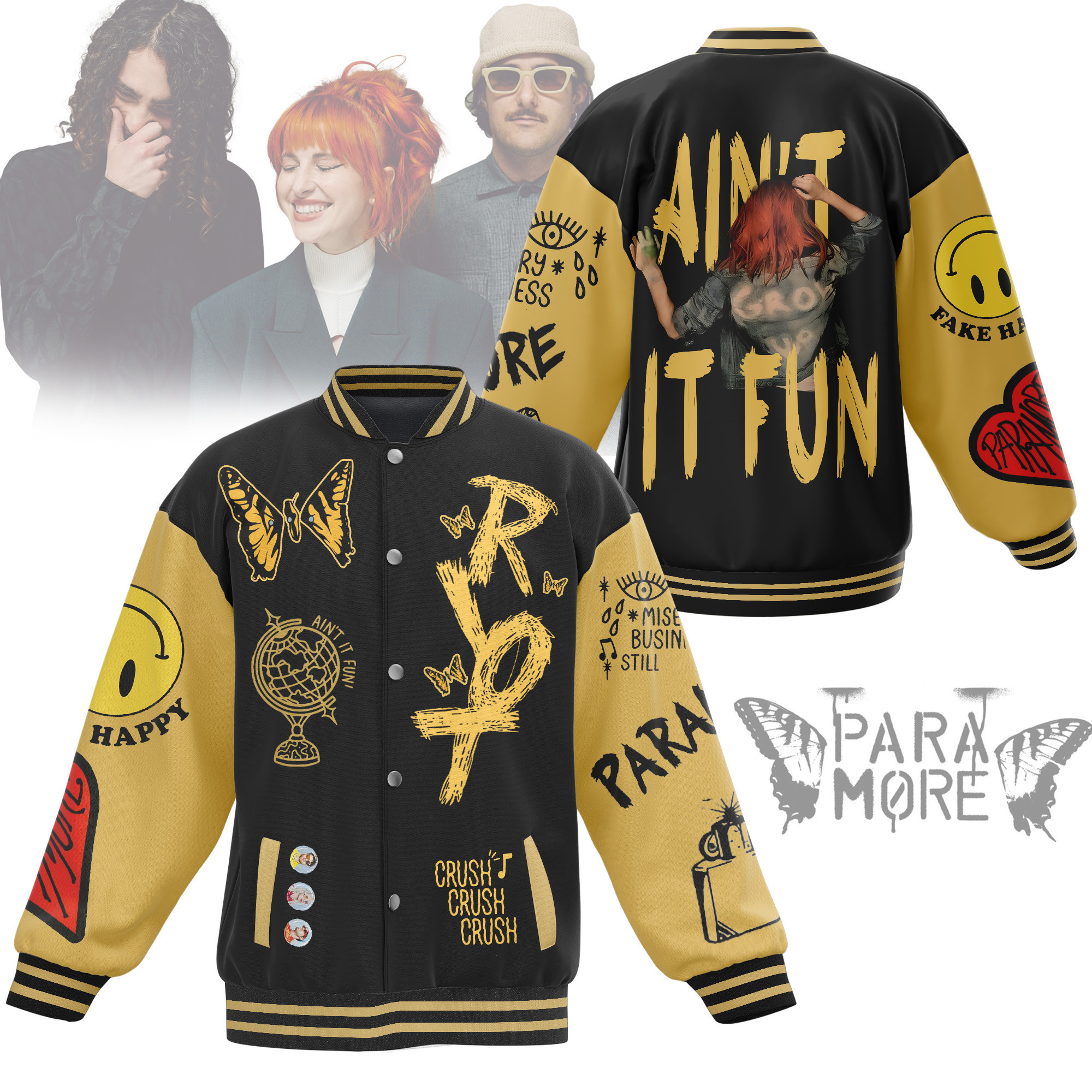 comfimerch paramore new bomber baseball jacket for fan roebj