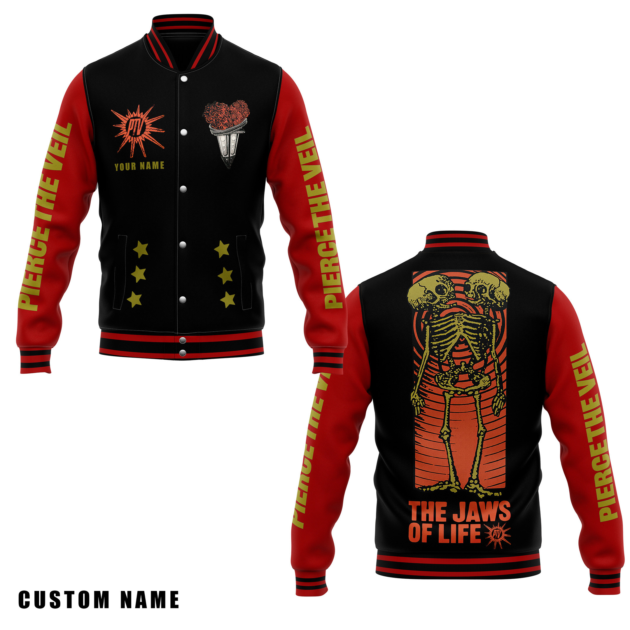 comfimerch pierce the veil new bomber baseball jacket for fan v48vg