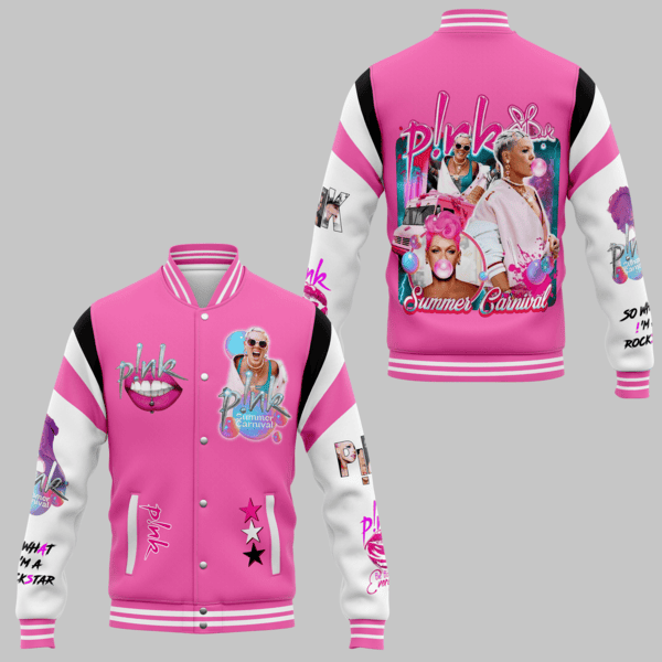 comfimerch pink new bomber baseball jacket for fan slwvo