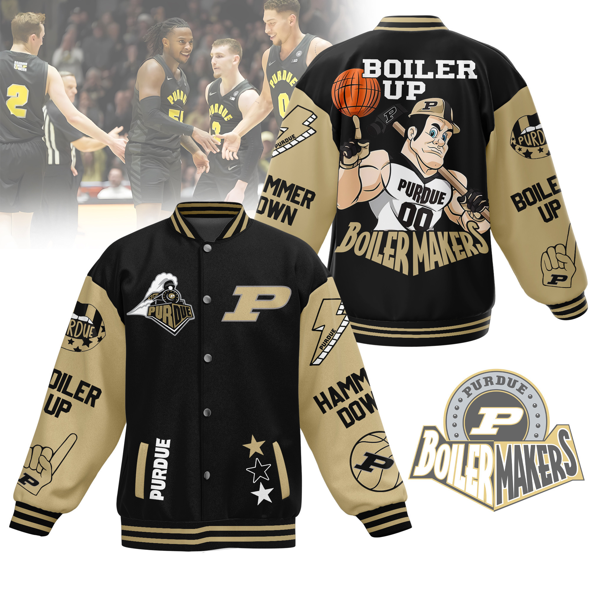 comfimerch purdue boilermakers ncaa new bomber baseball jacket for fan 3sioq