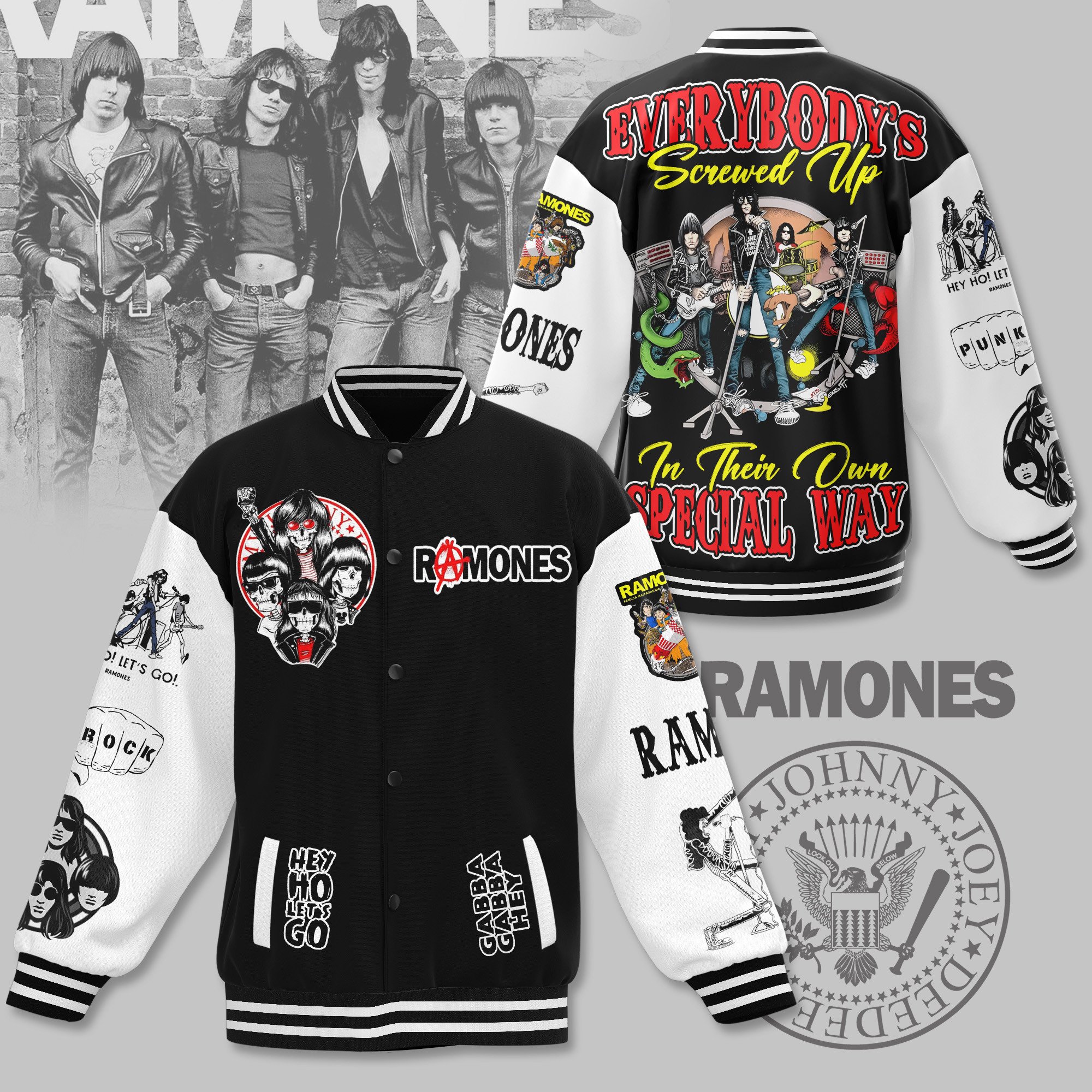 comfimerch ramones new bomber baseball jacket for fan 3exqs