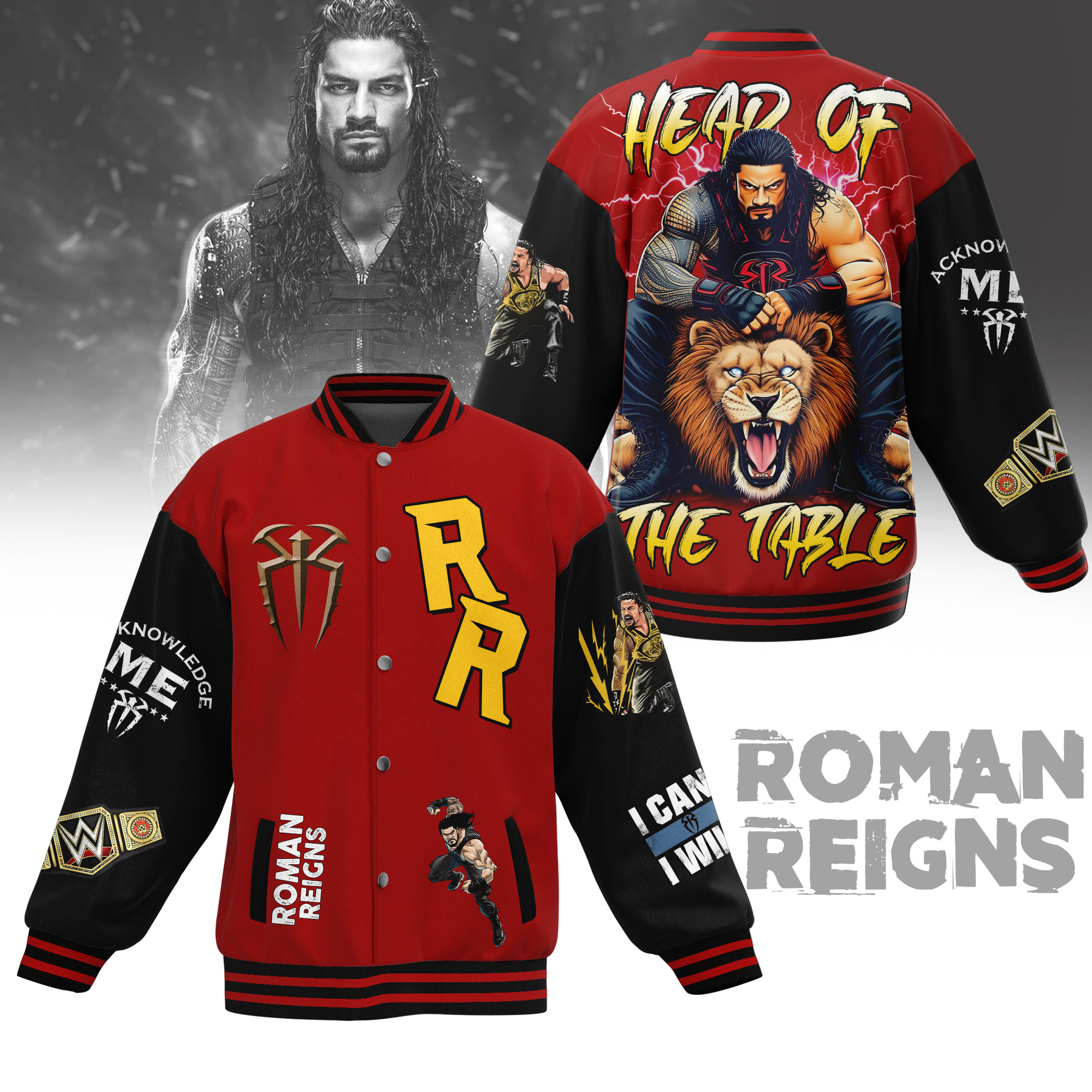 comfimerch roman reigns new bomber baseball jacket for fan rqemd