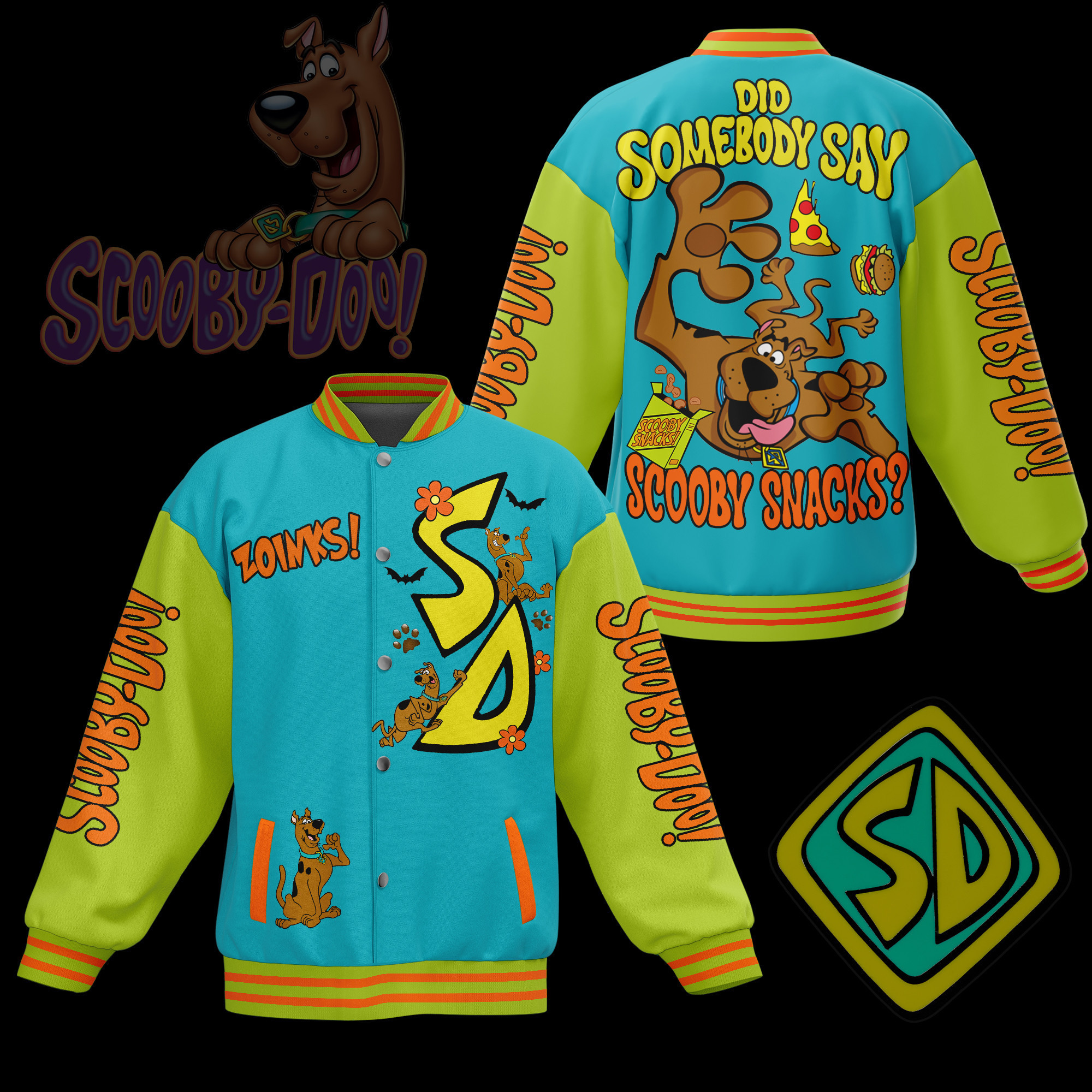 comfimerch scooby doo new bomber baseball jacket for fan w6zm8