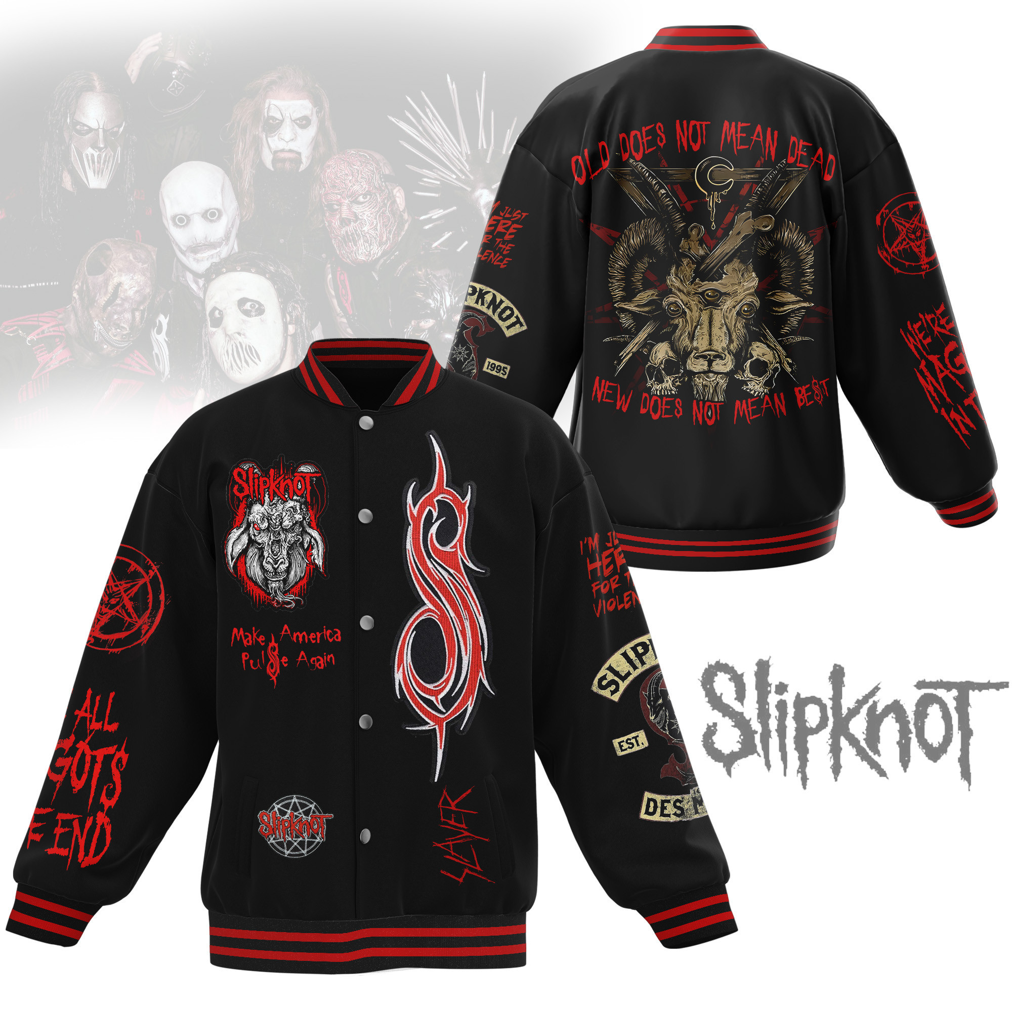 comfimerch slipknot new bomber baseball jacket for fan cvdxp