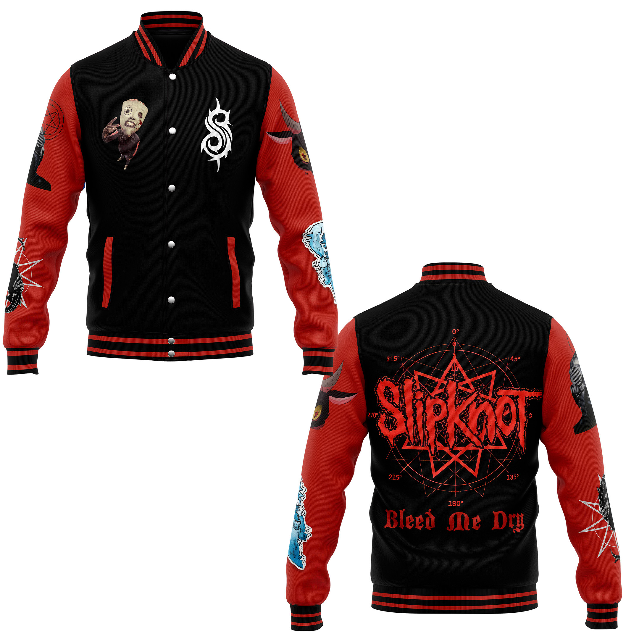 comfimerch slipknot new bomber baseball jacket for fan ivclf