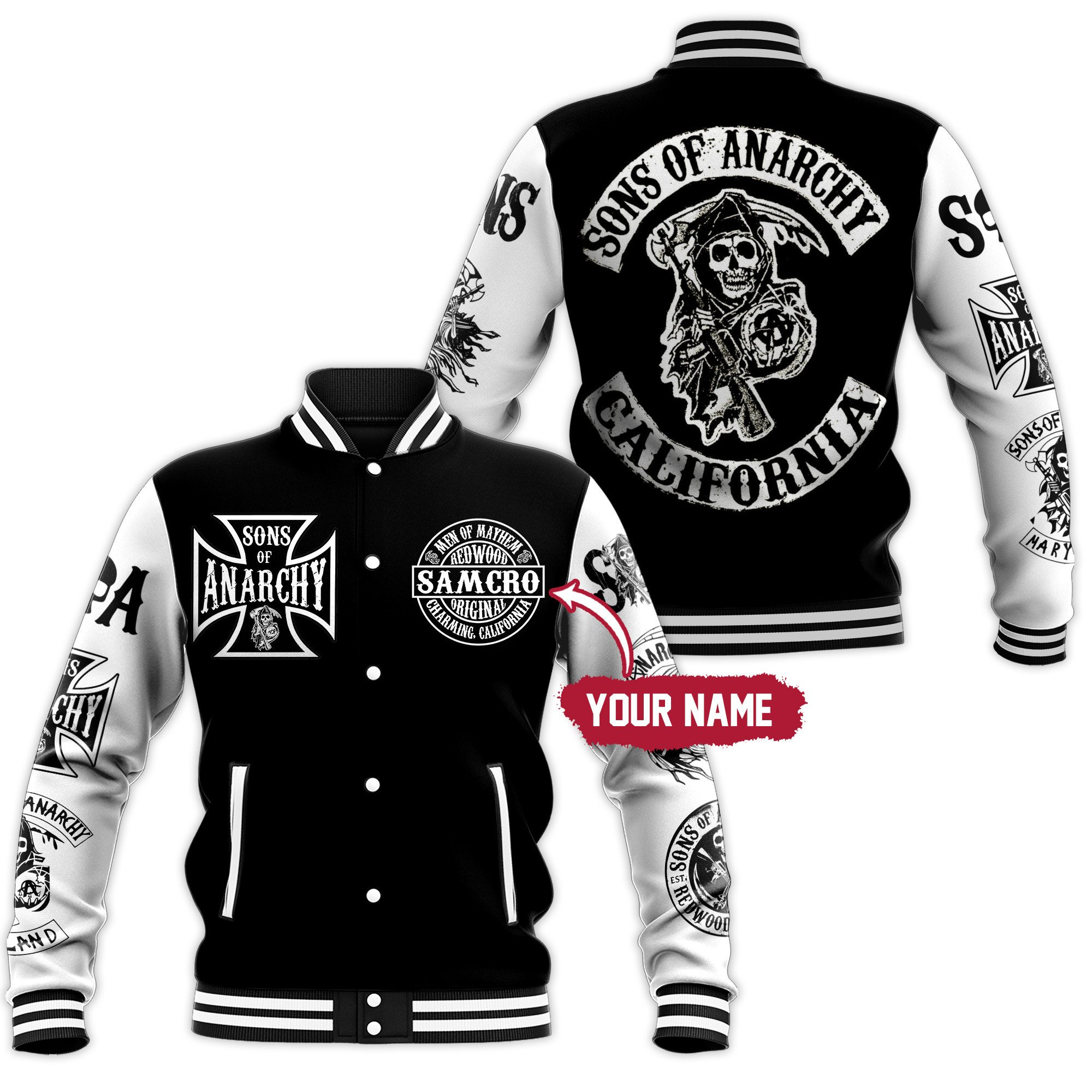 comfimerch sons of anarchy new bomber baseball jacket for fan ylyb5