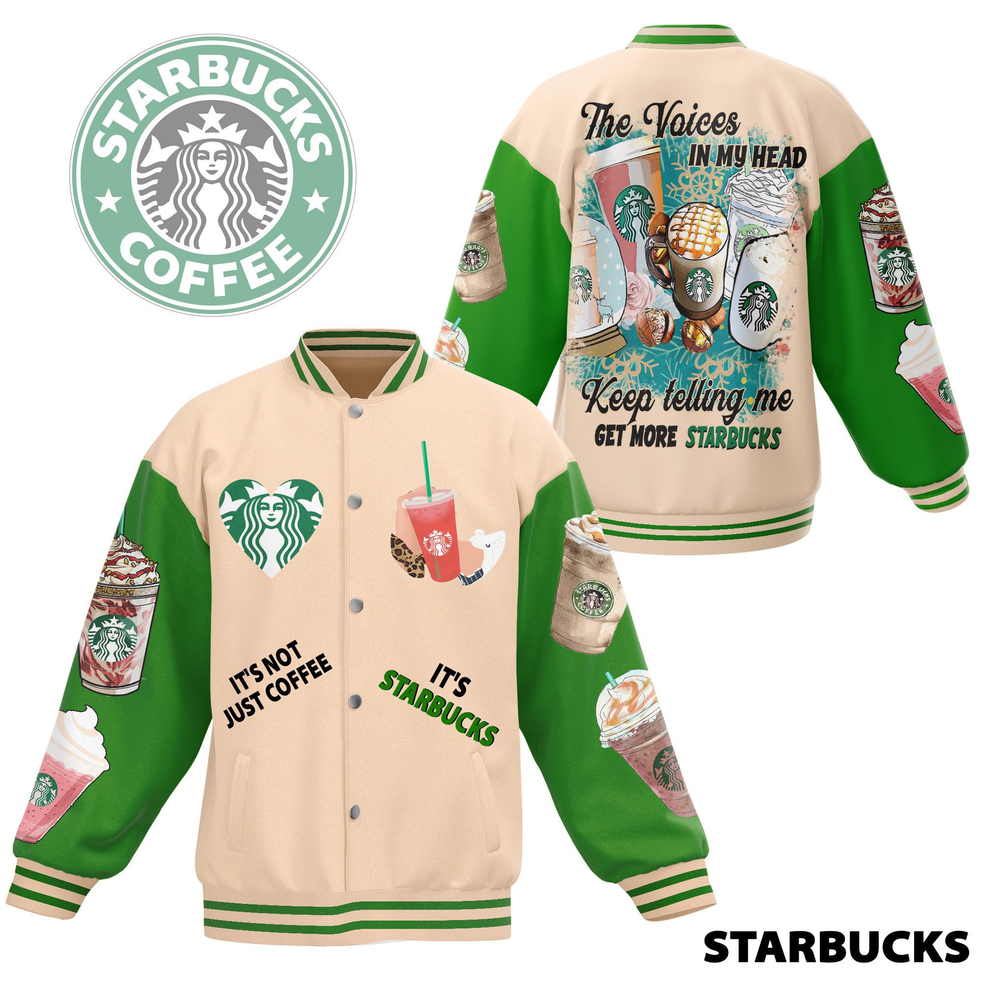 comfimerch starbucks new bomber baseball jacket for fan cd3sq