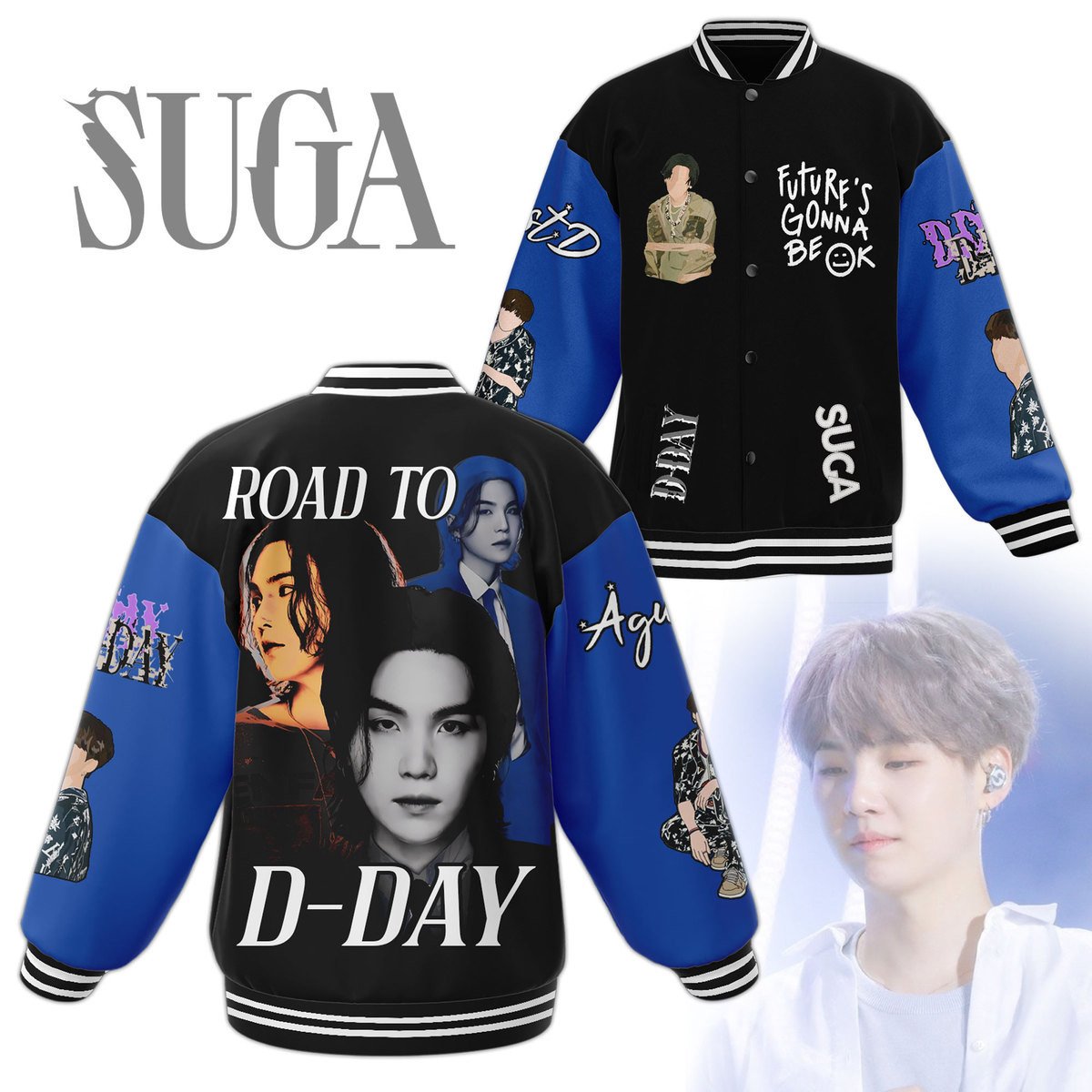 comfimerch suga bts new bomber baseball jacket for fan 1yep4