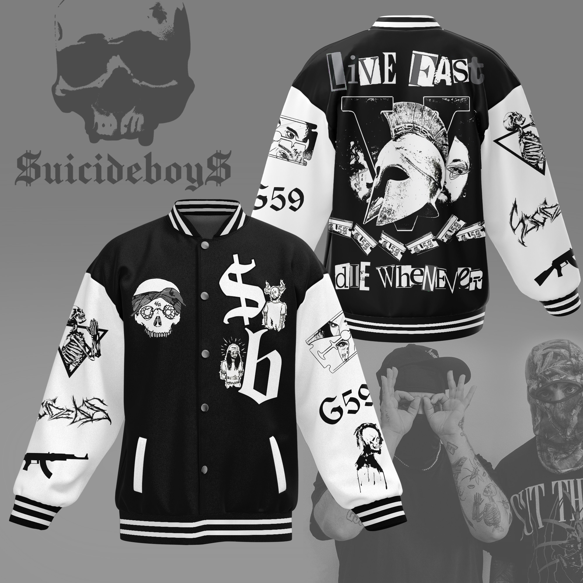 comfimerch suicideboys new bomber baseball jacket for fan wxixa