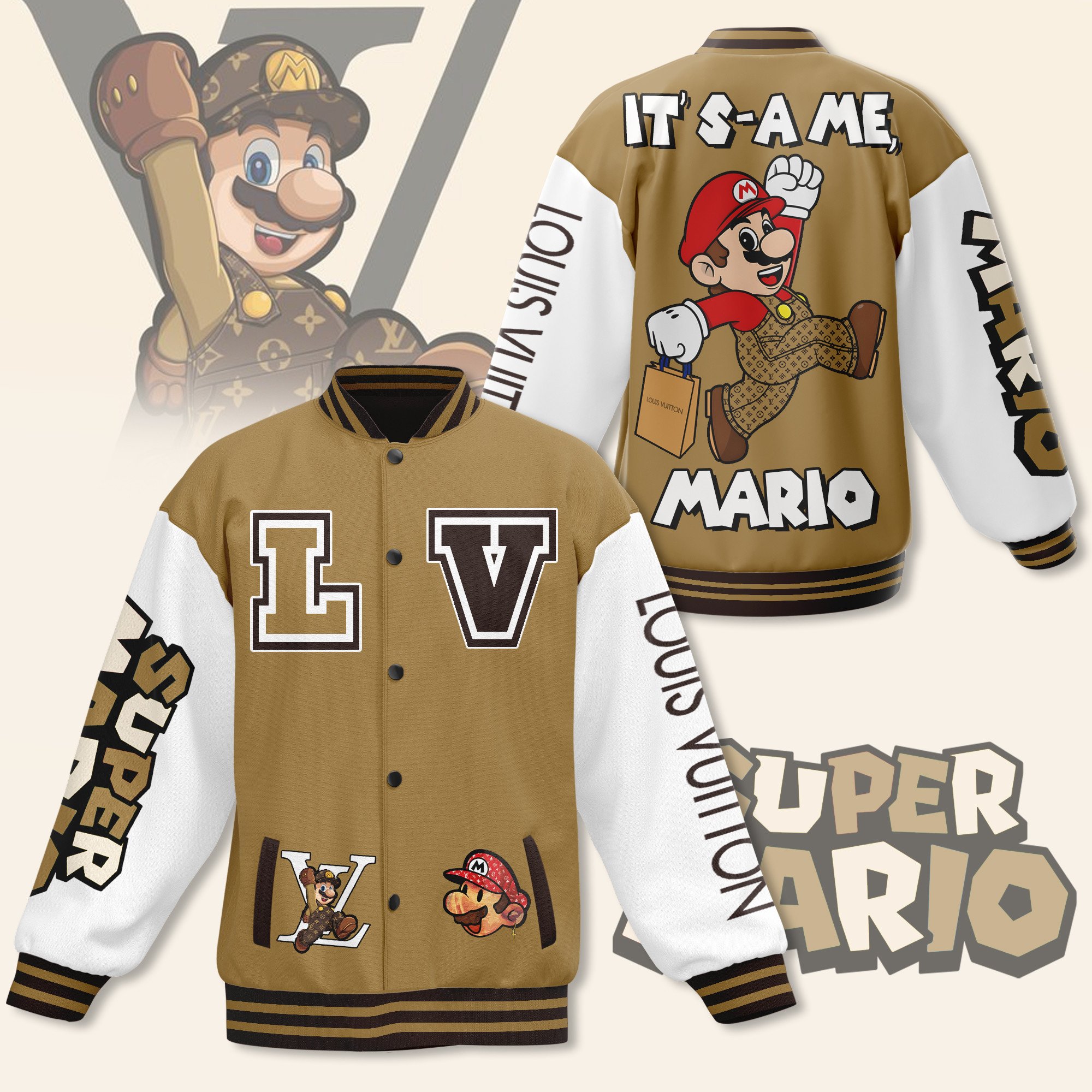 comfimerch super mario new bomber baseball jacket for fan ei0dy