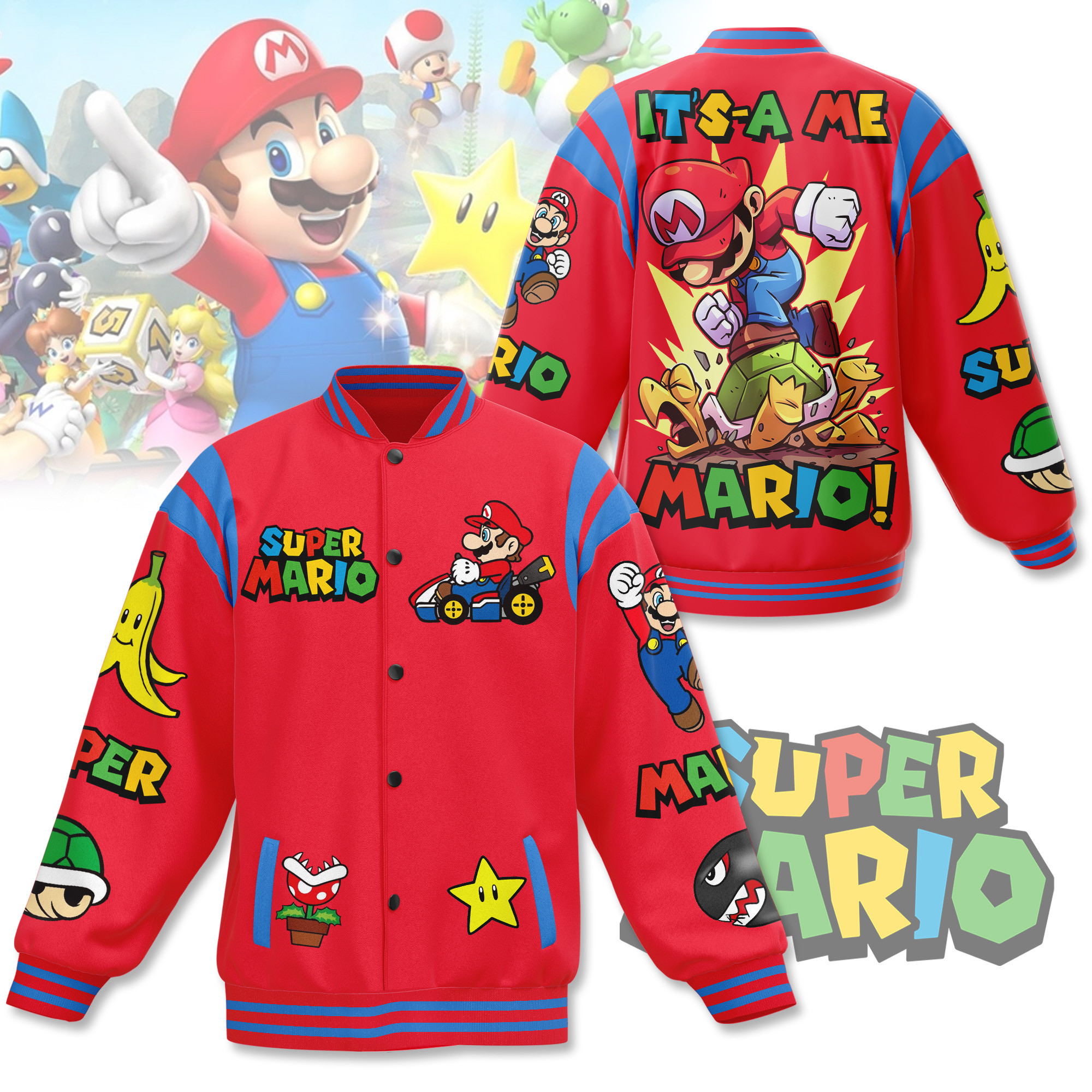 comfimerch super mario new bomber baseball jacket for fan rgxpp