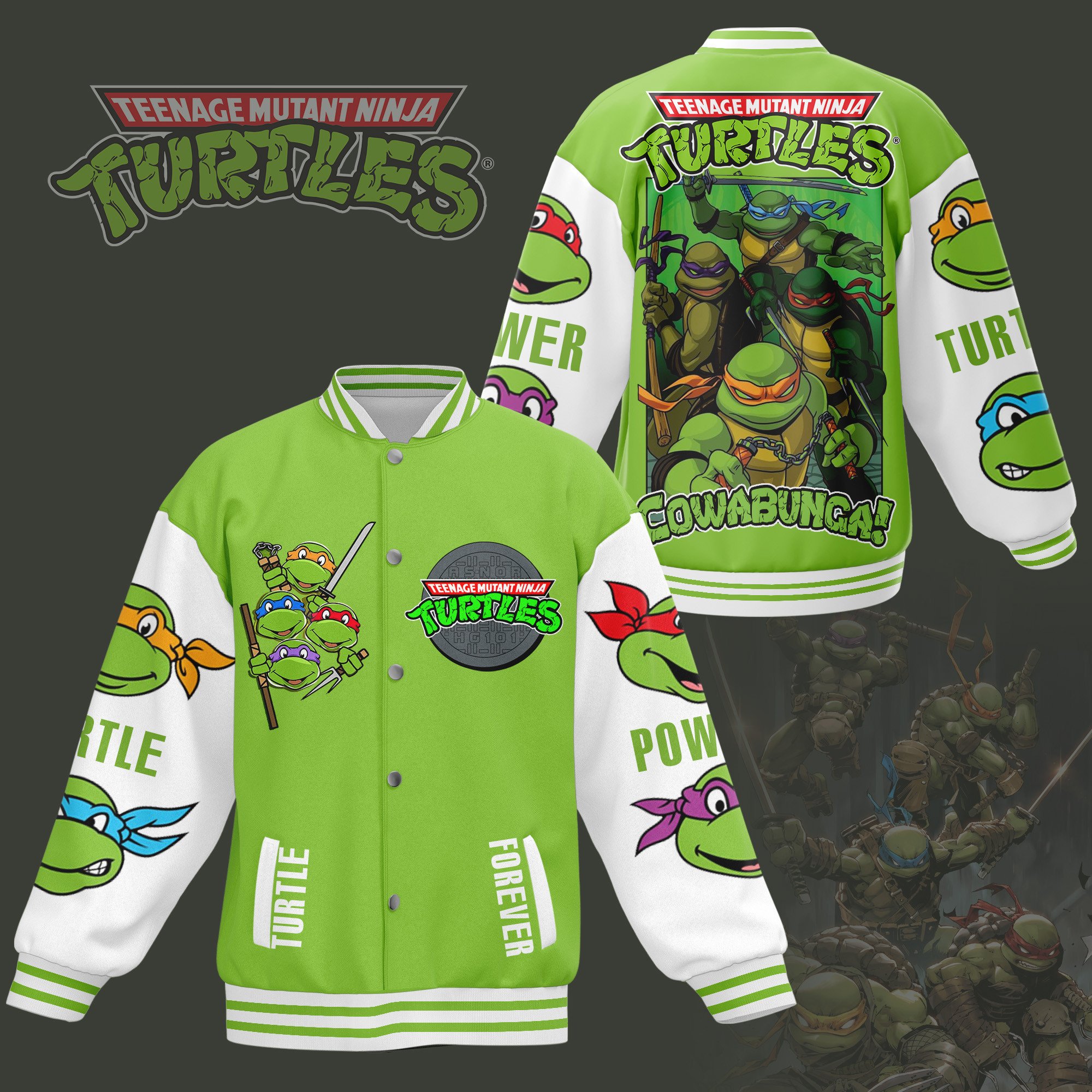 comfimerch teenage mutant ninja turtles new bomber baseball jacket for fan 0lwci