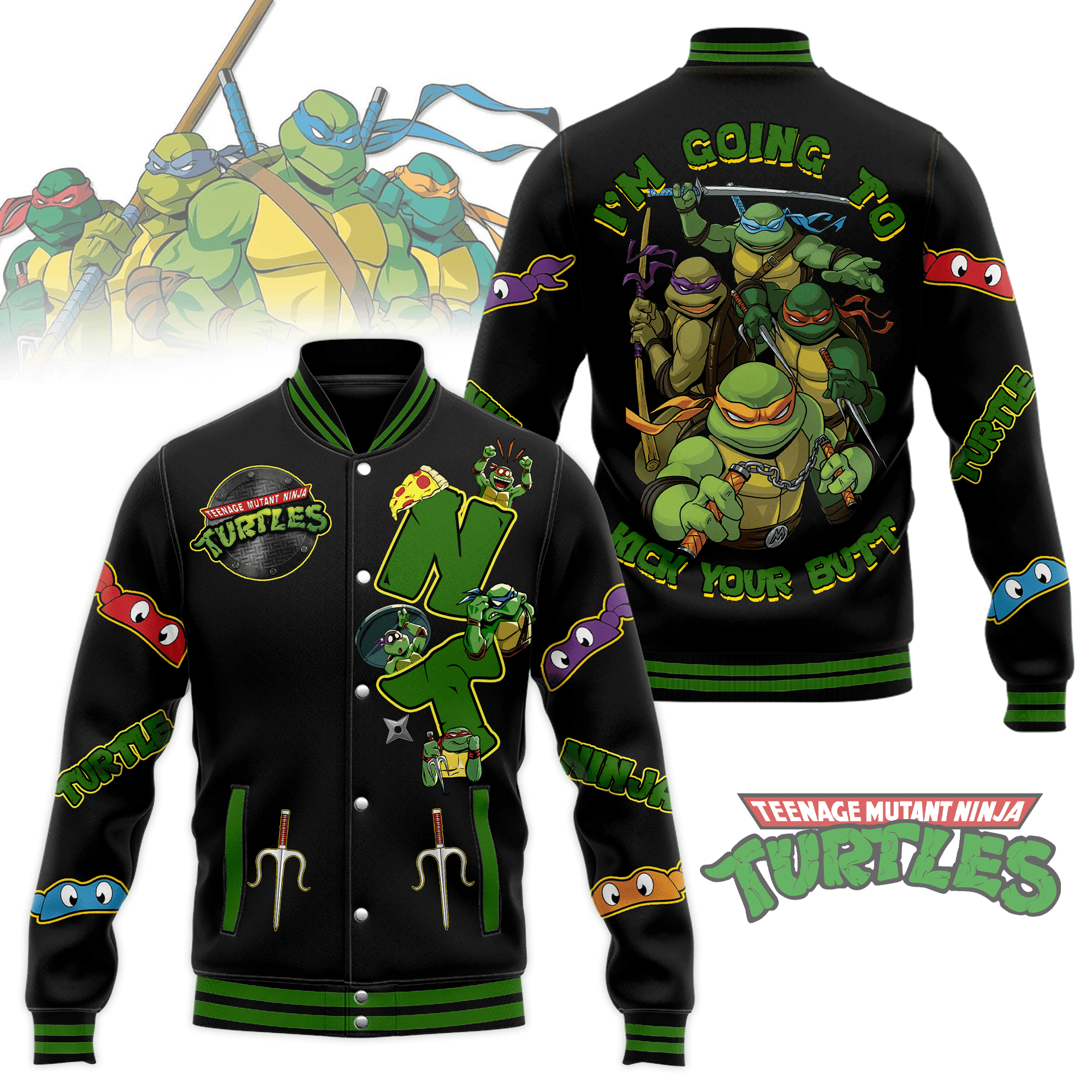 comfimerch teenage mutant ninja turtles new bomber baseball jacket for fan 2zrzu