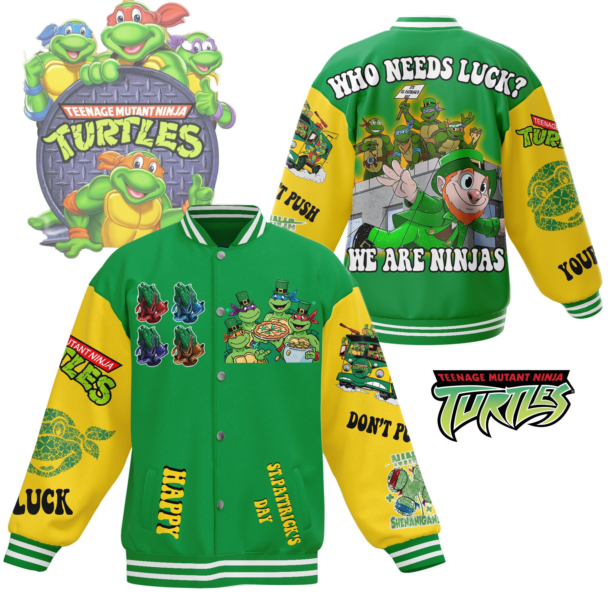 comfimerch teenage mutant ninja turtles new bomber baseball jacket for fan fya3t