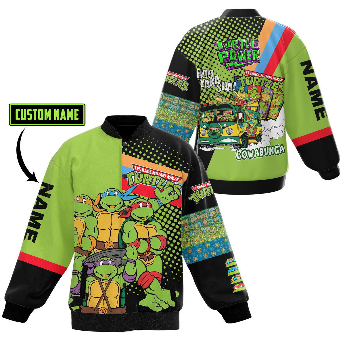 comfimerch teenage mutant ninja turtles new bomber baseball jacket for fan wz18s