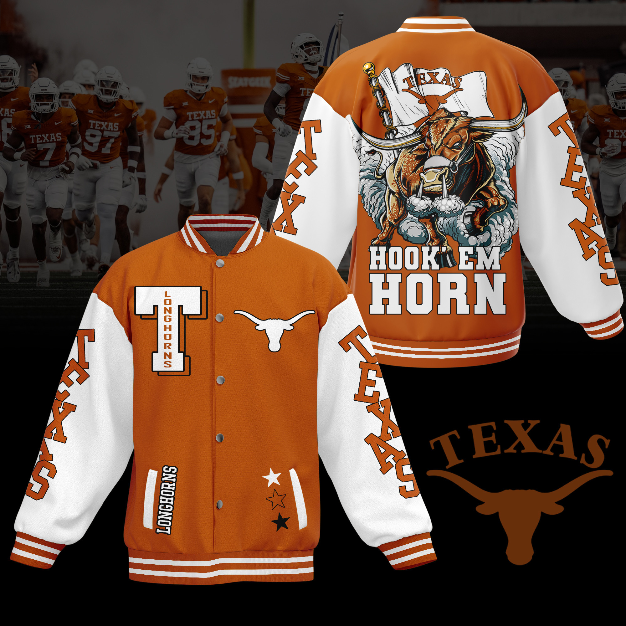 comfimerch texas longhorns ncaa new bomber baseball jacket for fan amxee