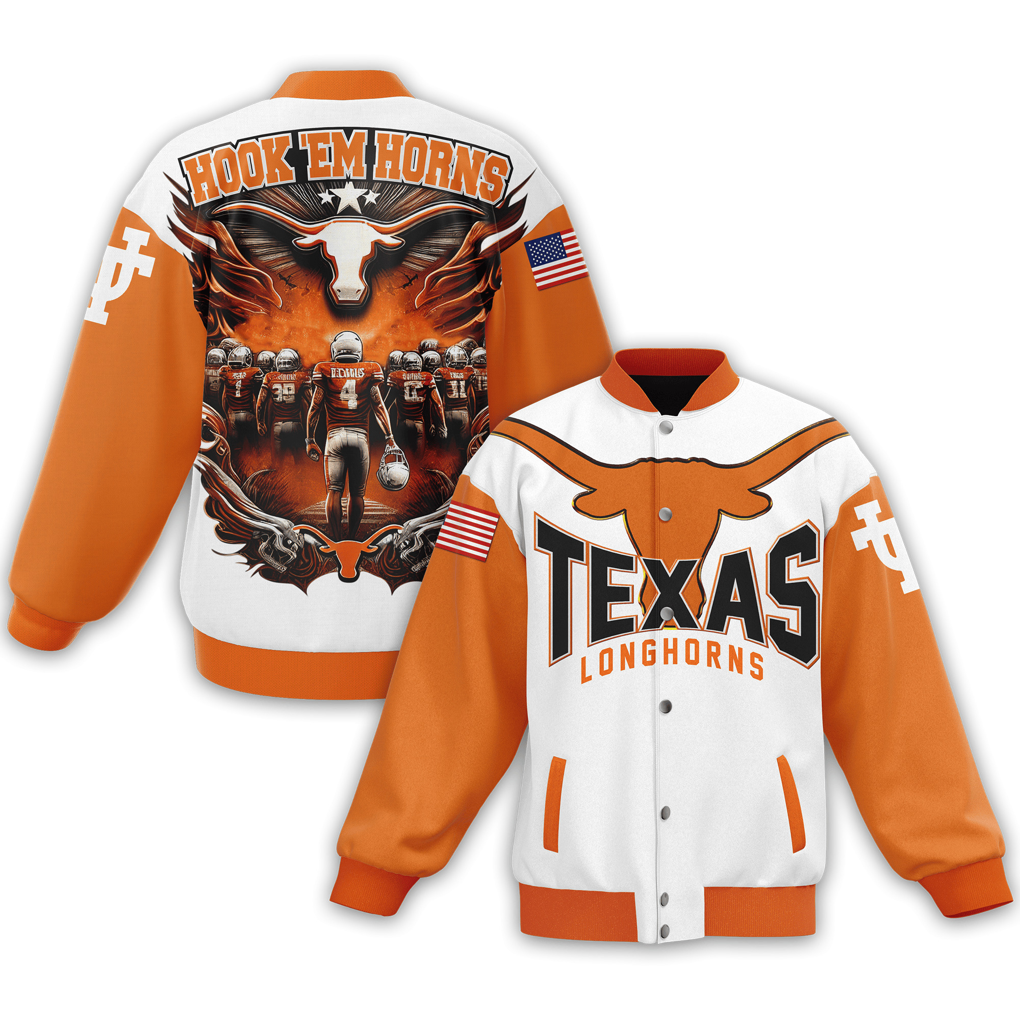 comfimerch texas longhorns ncaa new bomber baseball jacket for fan x6q2p