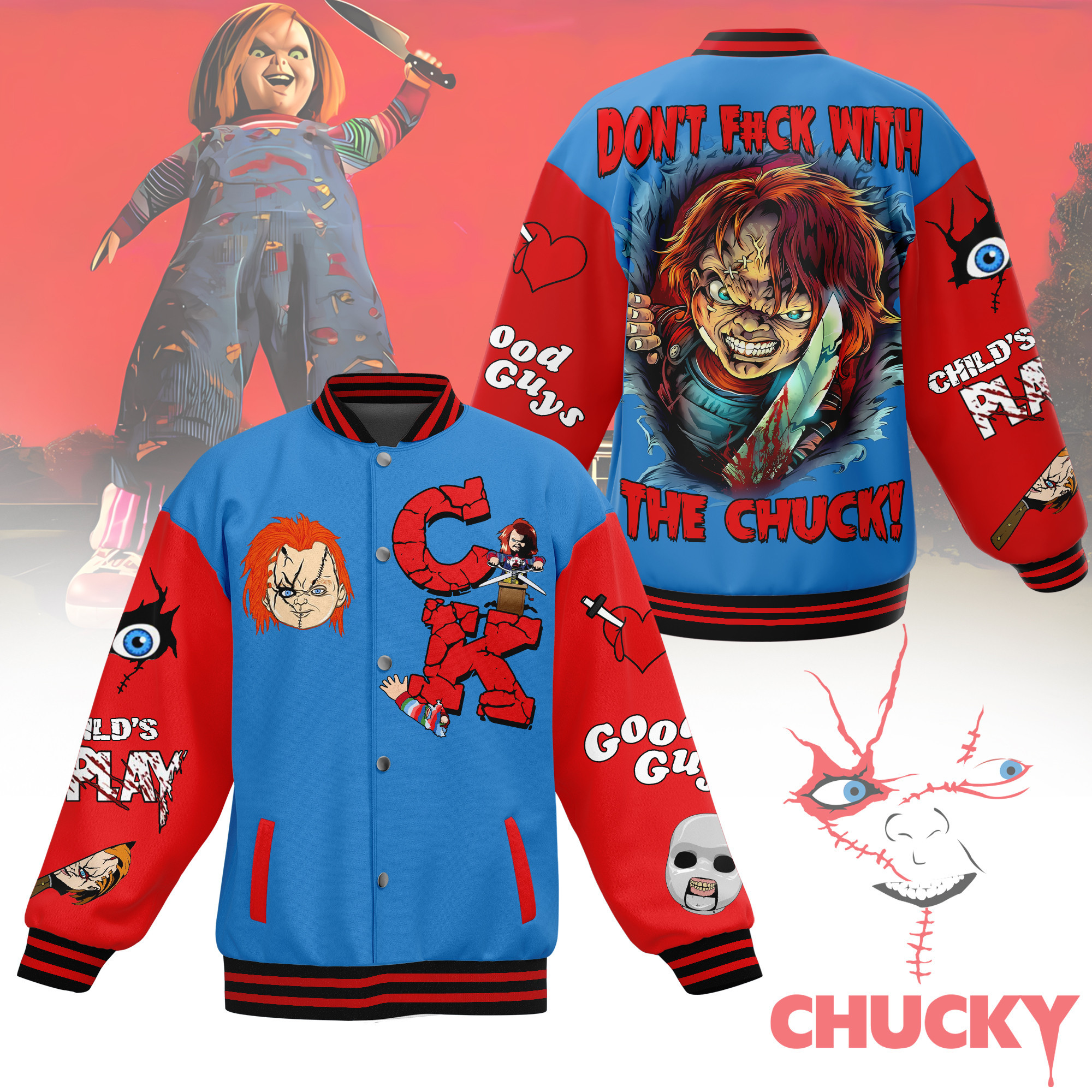 comfimerch the chucky new bomber baseball jacket for fan ahspz